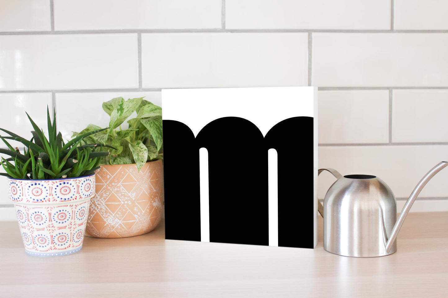 Fun Chunky Monogram M | Wood Block | Eaches | Min 2