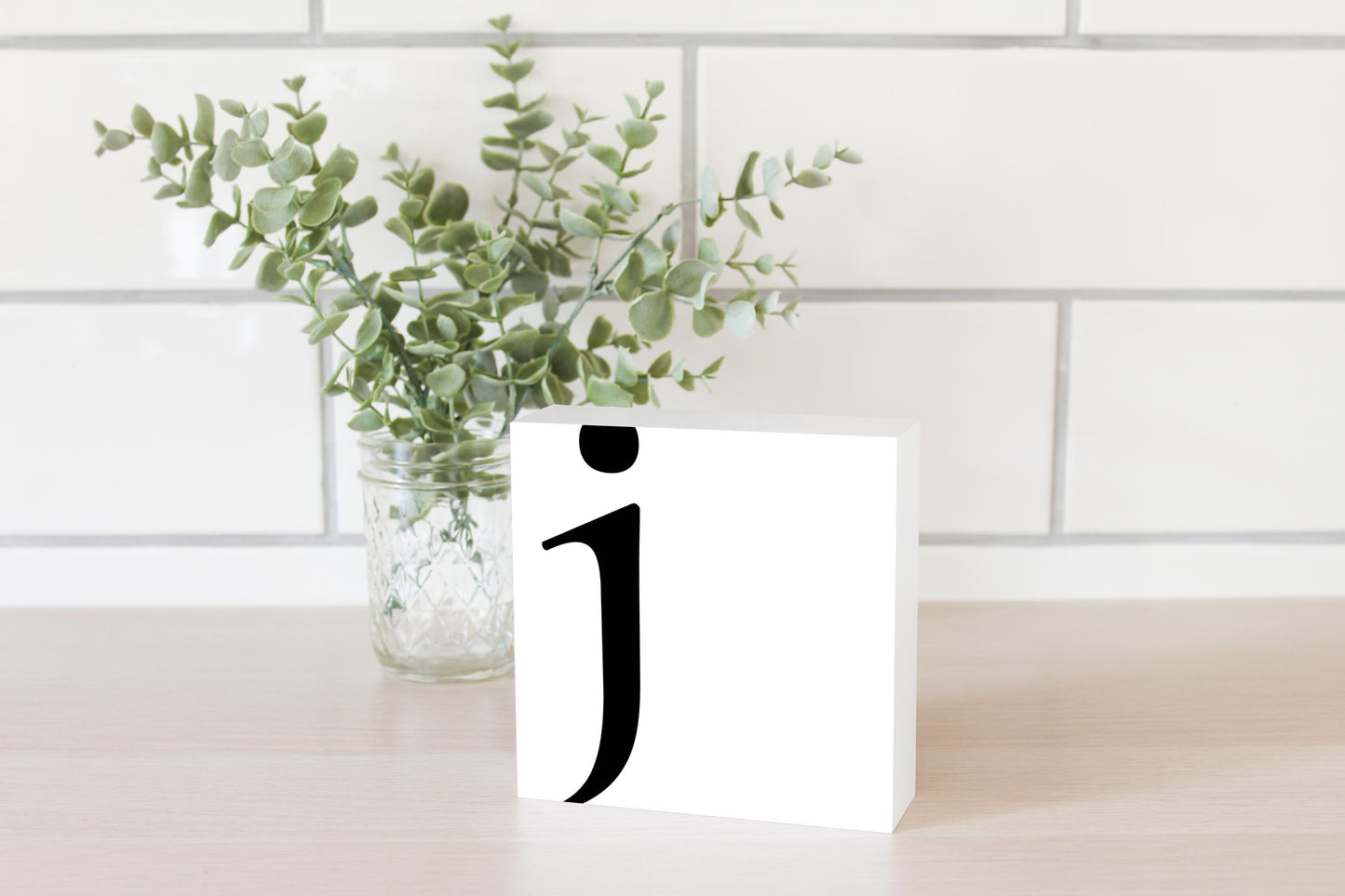 Minimal Monogram J | Wood Block | Eaches | Min 4