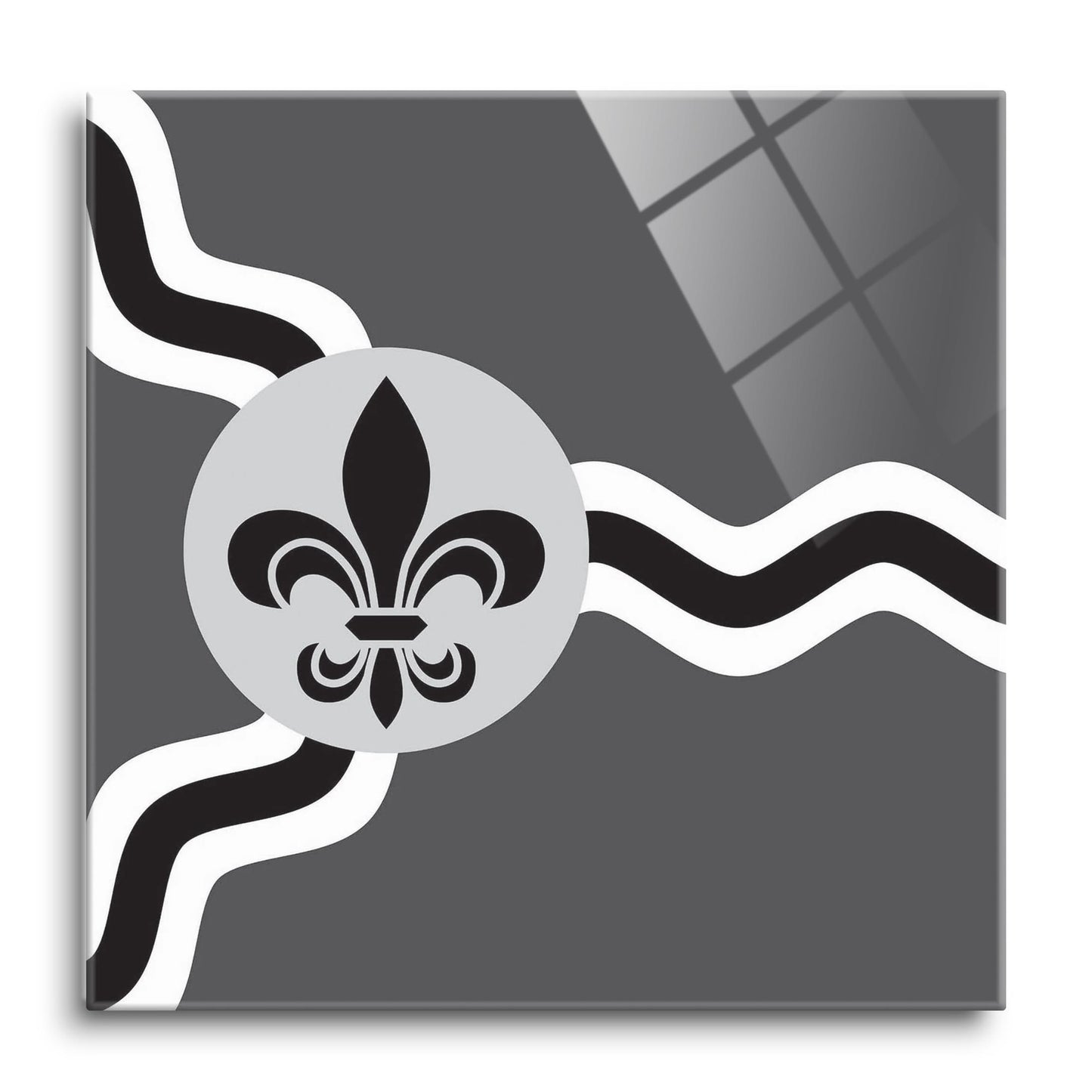 Minimalist B&W Missouri St Louis Flag | Hi-Def Glass Art | Eaches | Min 1