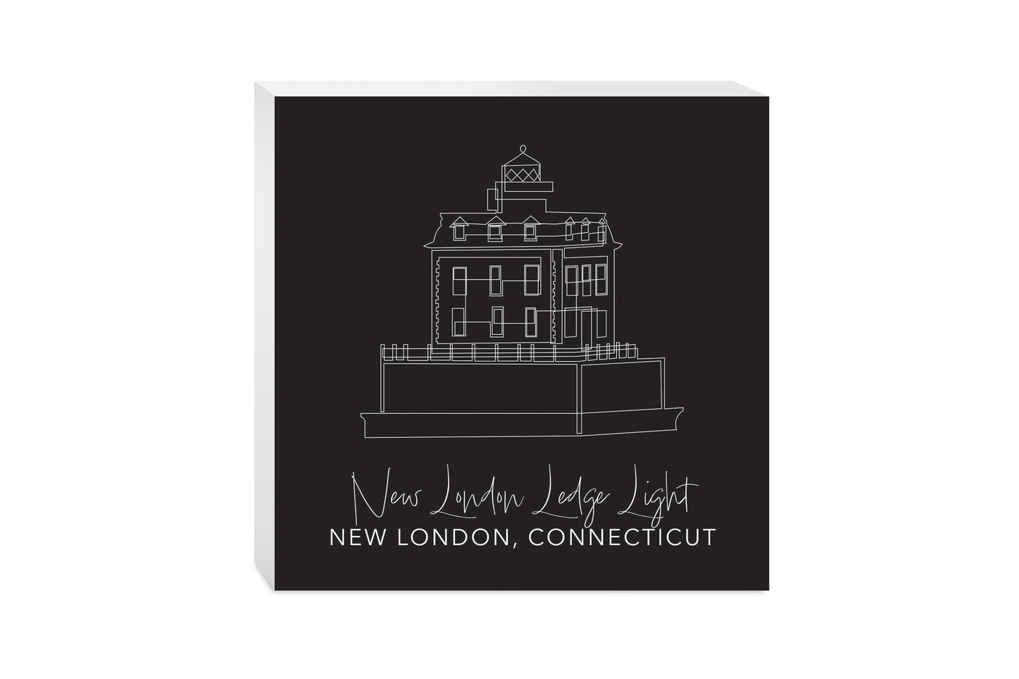 Black New London Lodge Light | Wood Block | Eaches | Min 2