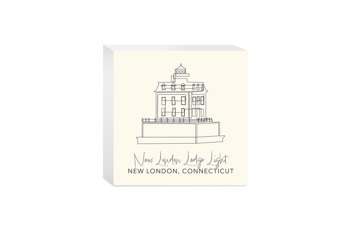 Cream New London Lodge Light| Wood Block | Eaches | Min 4