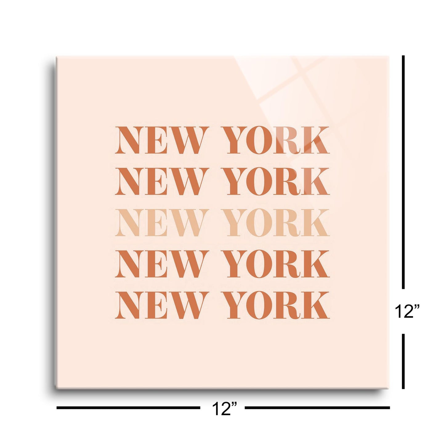 Modern Minimalist New York Repeated Light | Hi-Def Glass Art | Eaches | Min 1