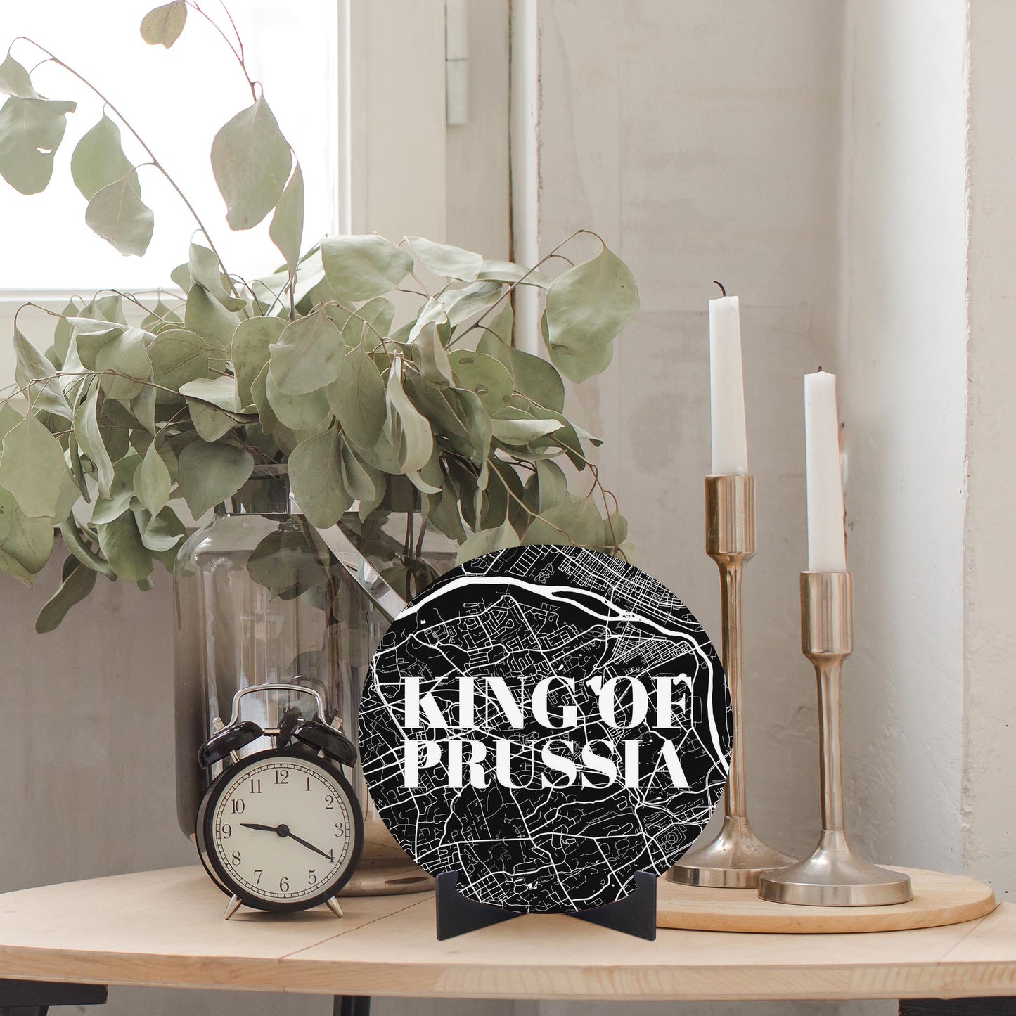 Minimalistic B&W Pennsylvania King Of Prussia Map | Wood Sign | Eaches | Min 1