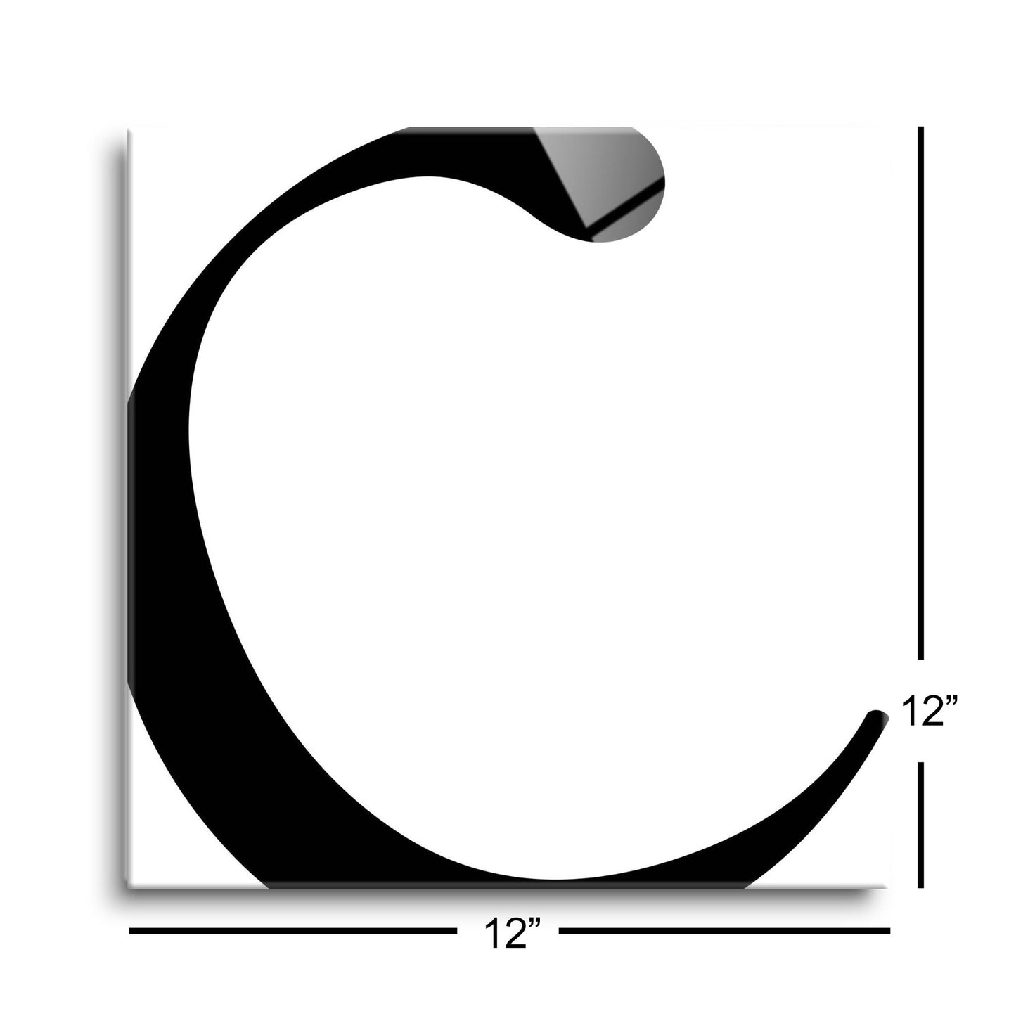 Minimal Monogram C | Hi-Def Glass Art | Eaches | Min 1