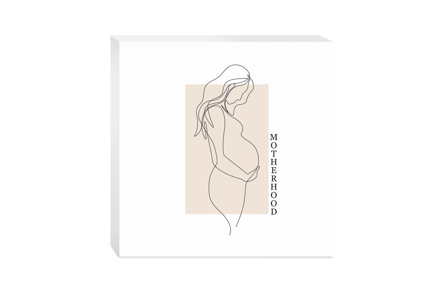 Modern Minimalist Mothers Day Pregnancy | Wood Block | Eaches | Min 2