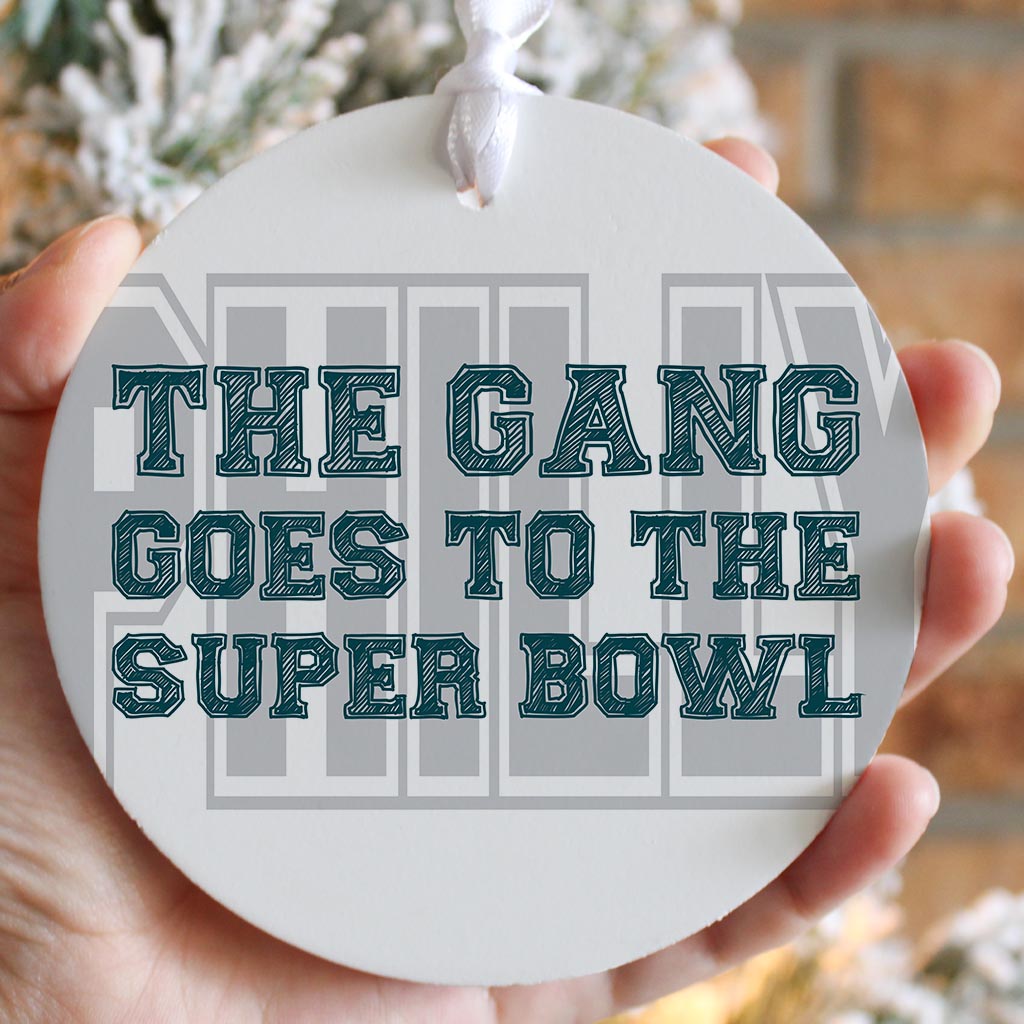 Modern Minimalist Pennsylvania Super Bowl Gang| Wood Ornament | Eaches | Min 6