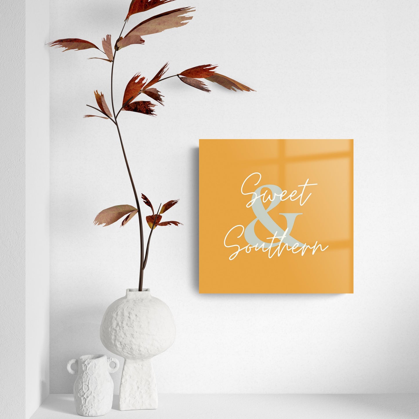 Modern Minimalist Oklahoma Sweet Southern | Hi-Def Glass Art | Eaches | Min 2