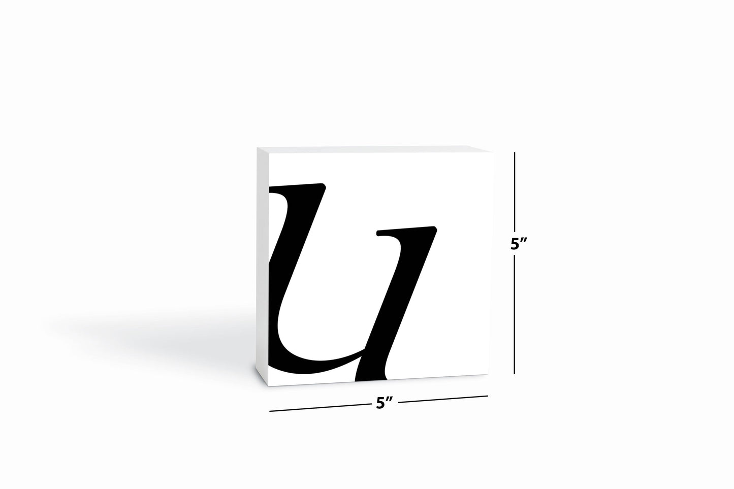 Minimal Monogram U | Wood Block | Eaches | Min 4