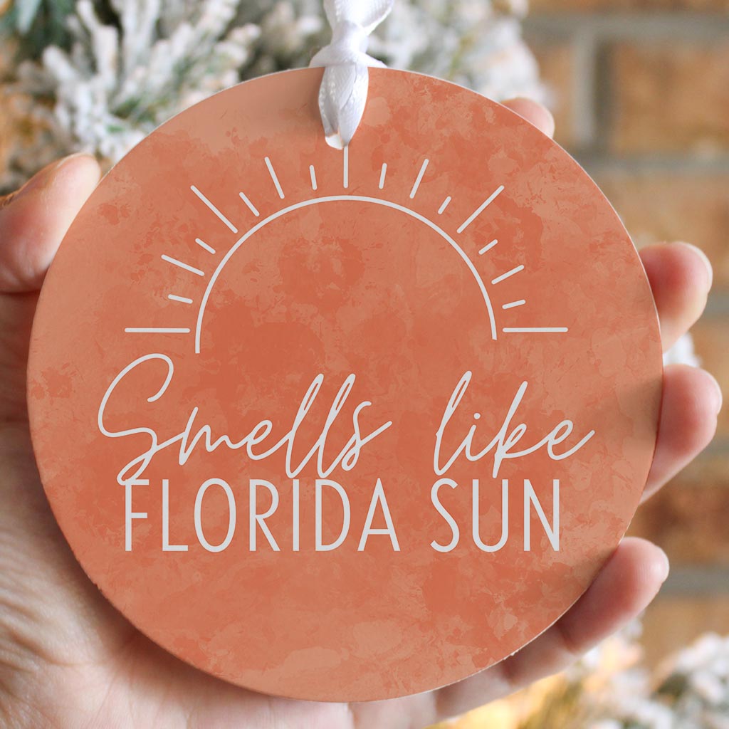 Smells Like Florida Sun Pink | Wood Ornament | Eaches | Min 6