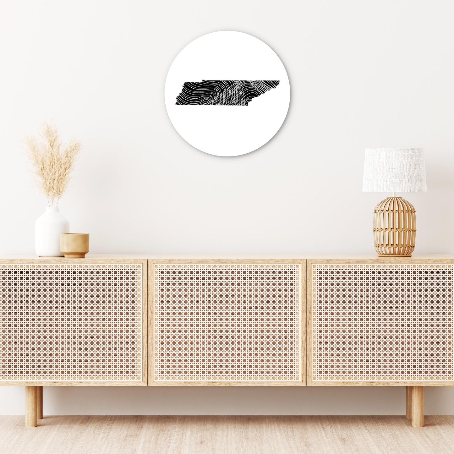 Minimalist B&W Tennessee State Shape | Wood Sign | Eaches | Min 1