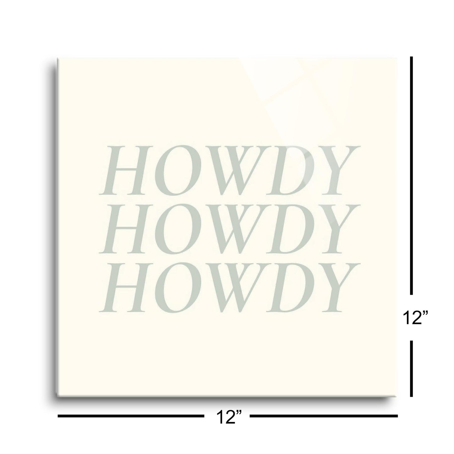 Modern Minimalist Oklahoma Howdy | Hi-Def Glass Art | Eaches | Min 1