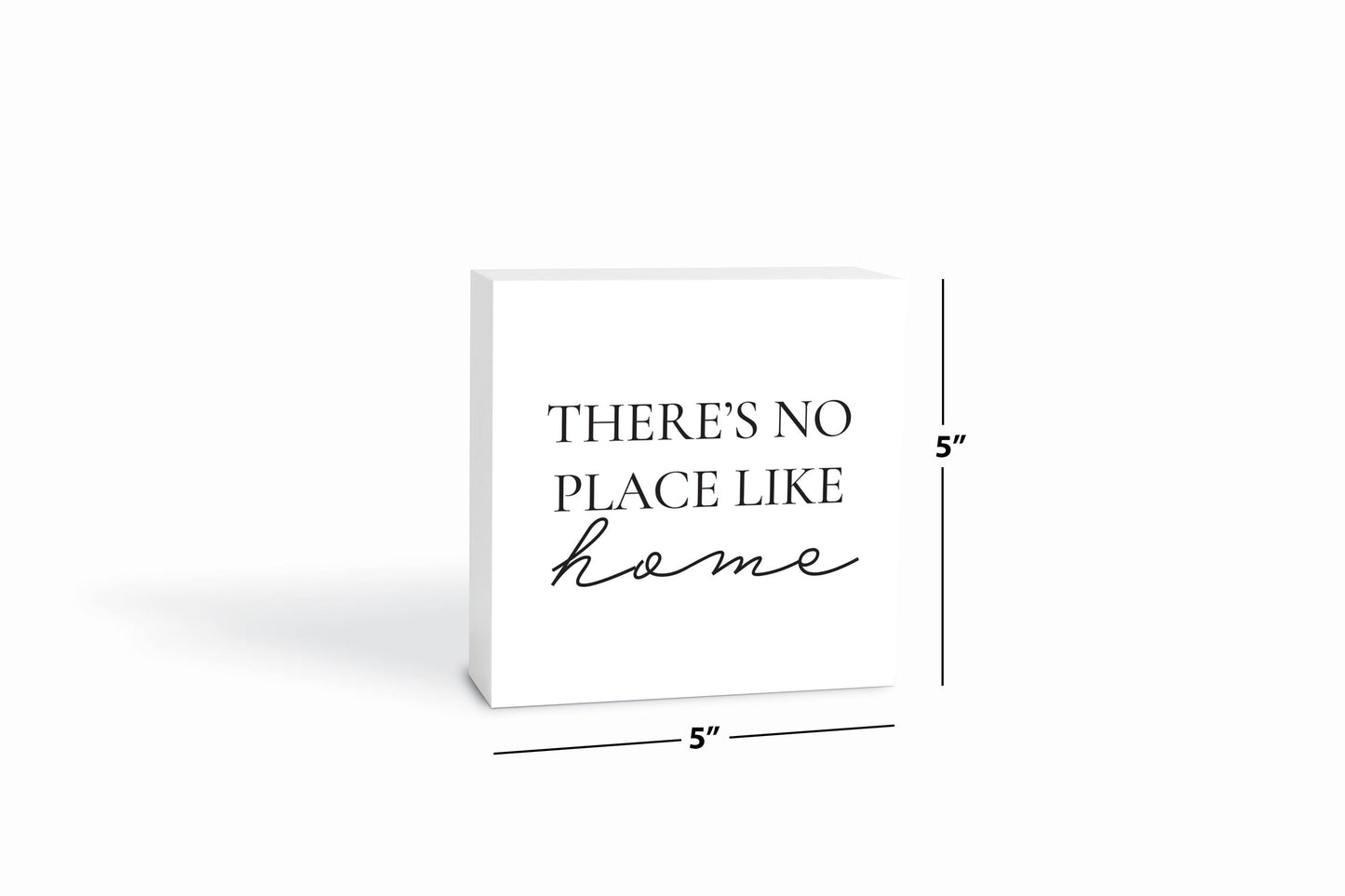 Minimalist B&W Kansas No Place Like Home | Wood Block | Eaches | Min 4