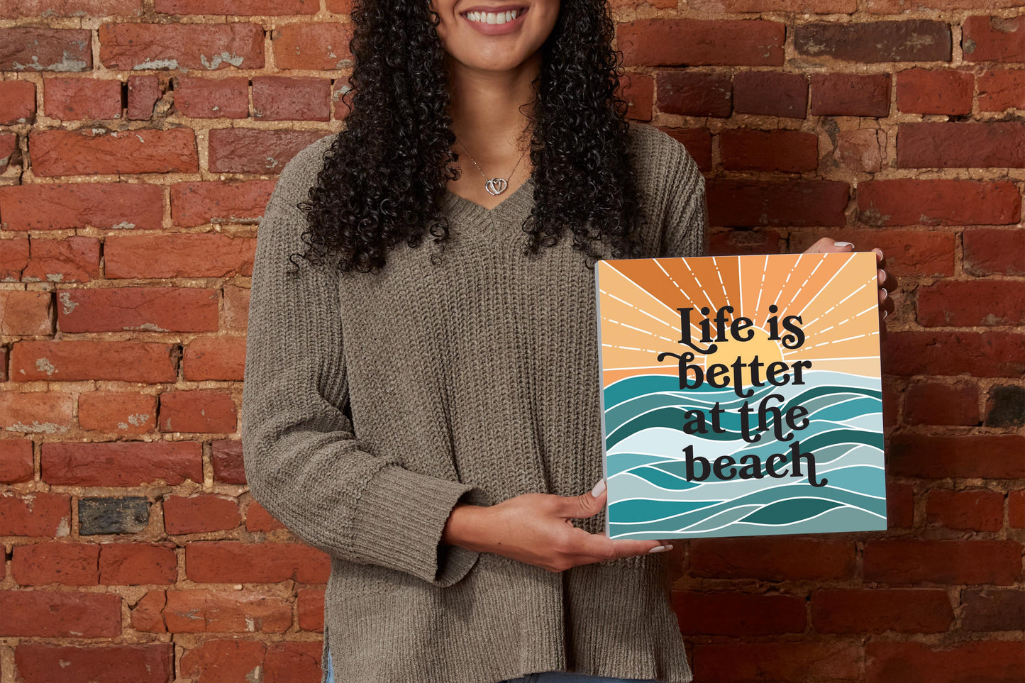 Life Is Better At The Beach | Wood Block | Eaches | Min 2