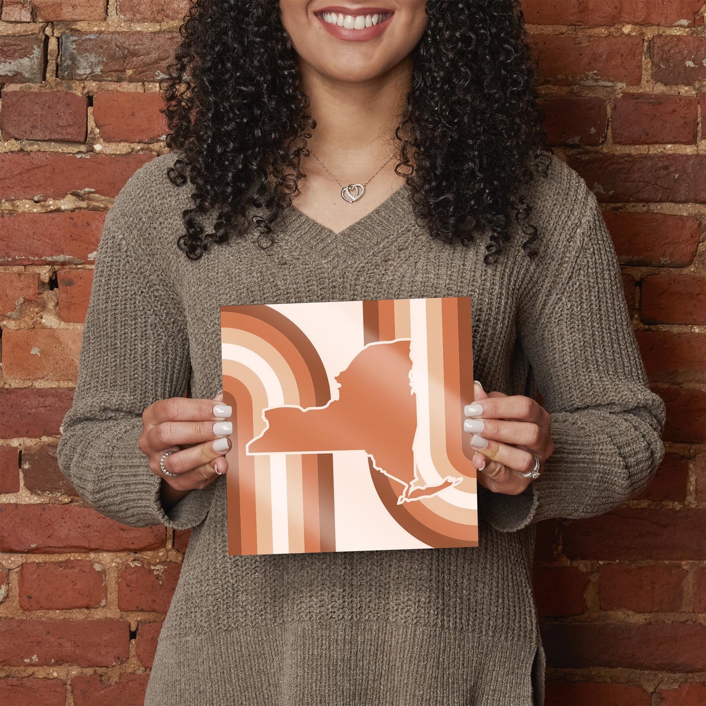 Modern Minimalistic New York Retro Thick Line | Hi-Def Glass Art | Eaches | Min 2