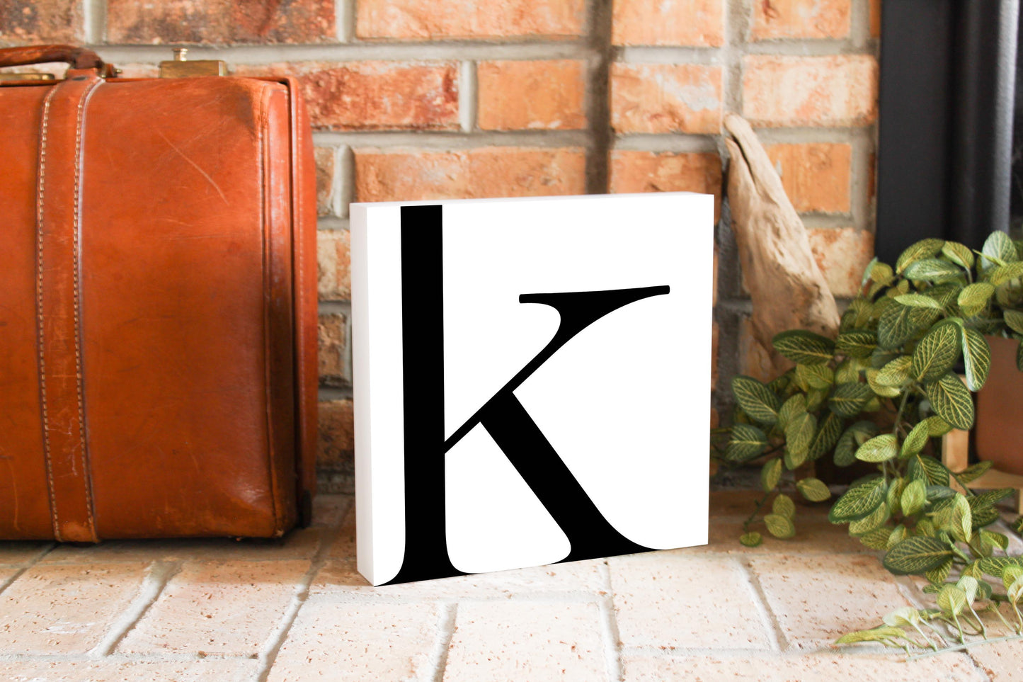 Minimal Monogram K | Wood Block | Eaches | Min 2