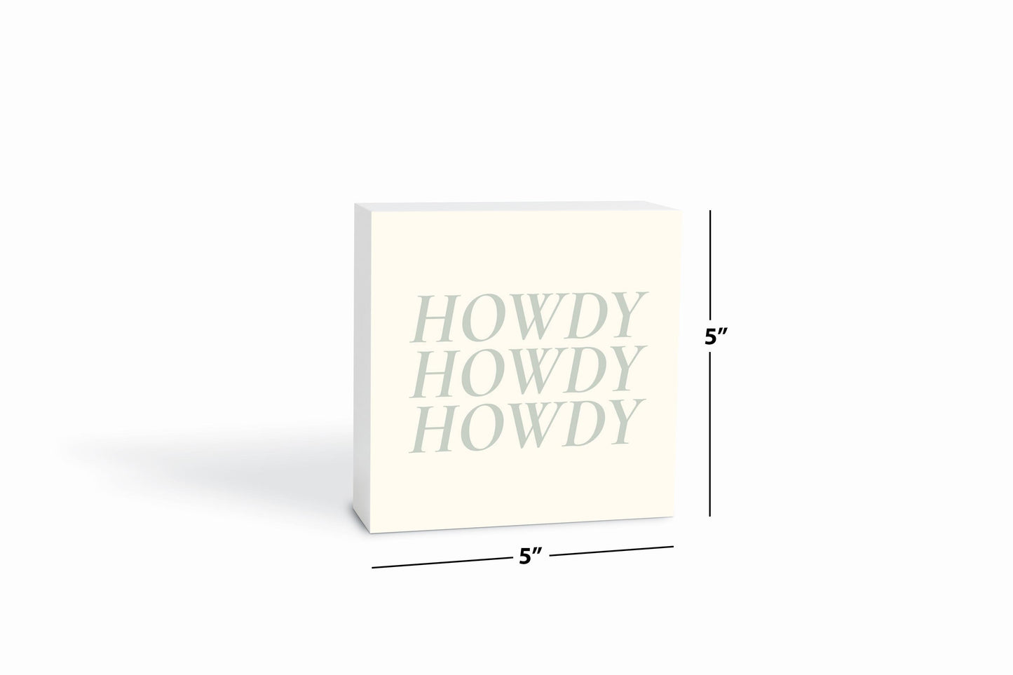 Modern Minimalist Oklahoma Howdy | Wood Block | Eaches | Min 4