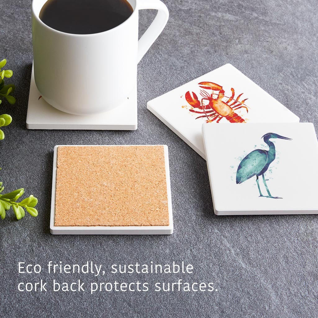 North Carolina Water Color Animals | Absorbent Coasters | Set of 4 | Min 2