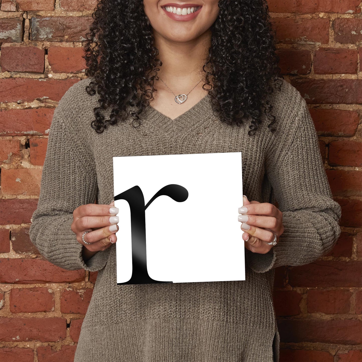 Minimal Monogram R | Hi-Def Glass Art | Eaches | Min 2