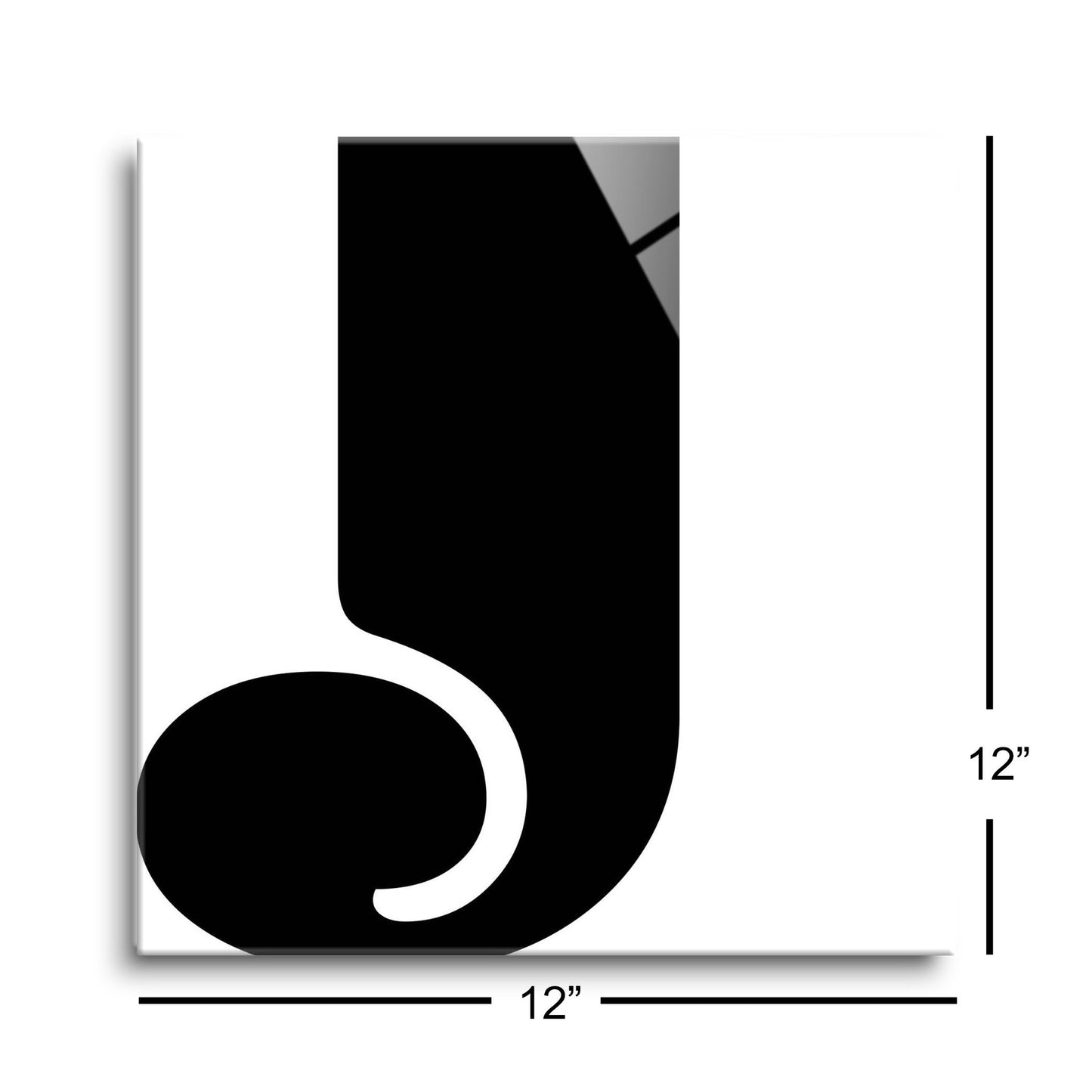 Fun Chunky Monogram J | Hi-Def Glass Art | Eaches | Min 1