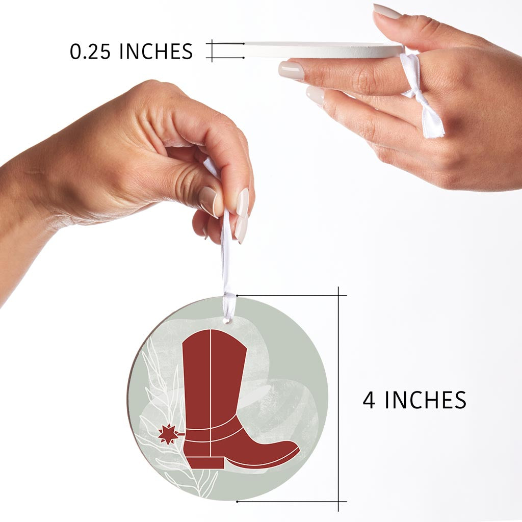 Modern Minimalist Oklahoma Boot| Wood Ornament | Eaches | Min 6