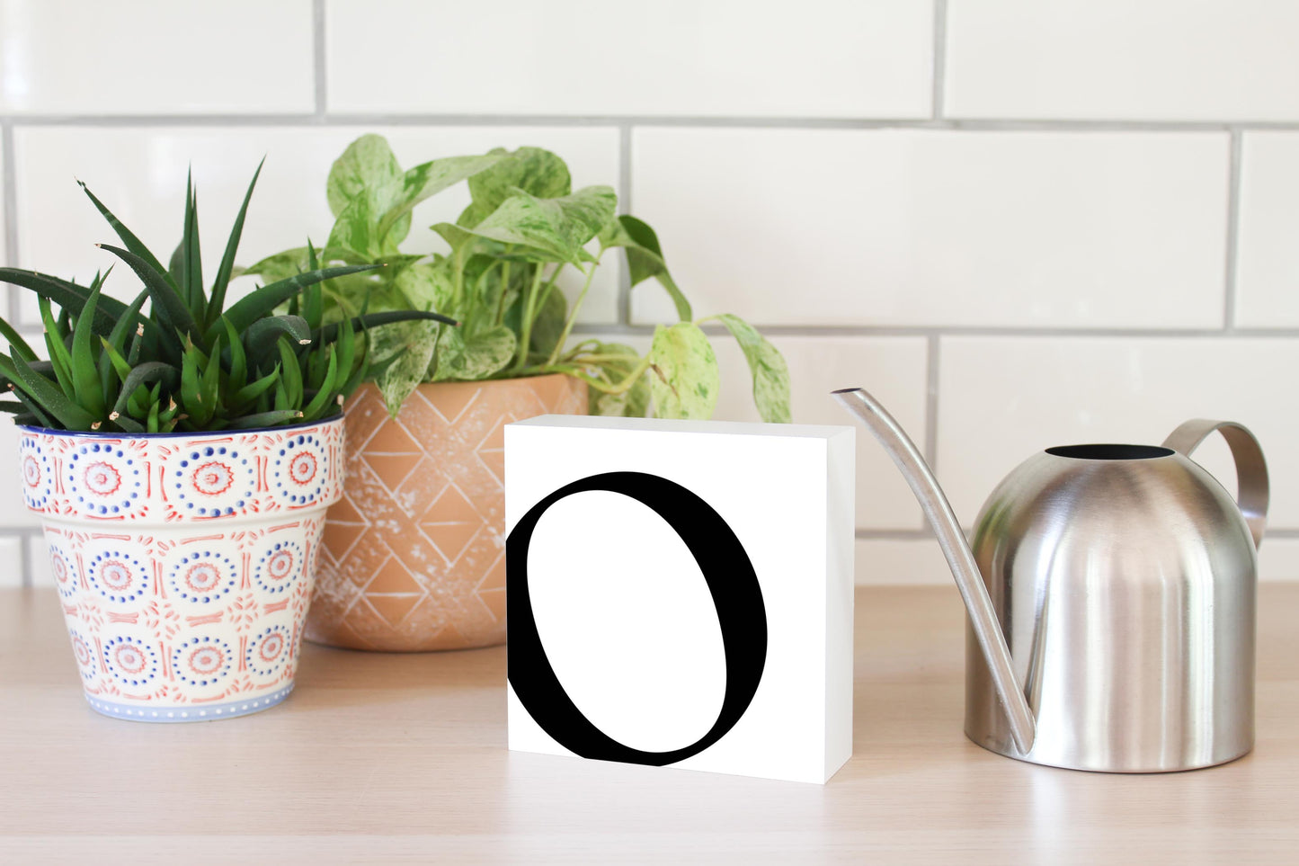 Minimal Monogram O | Wood Block | Eaches | Min 4
