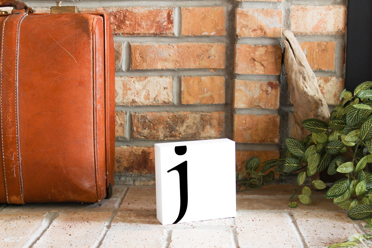 Minimal Monogram J | Wood Block | Eaches | Min 4