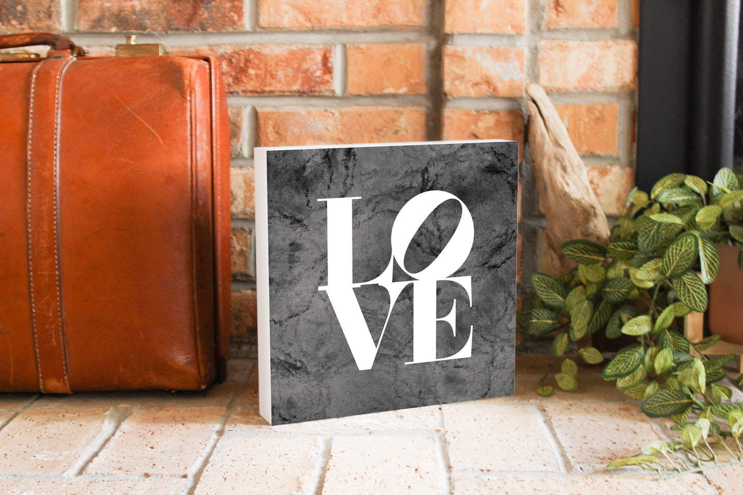 Minimalistic B&W Pennsylvania Love Dark | Wood Block | Eaches | Min 2