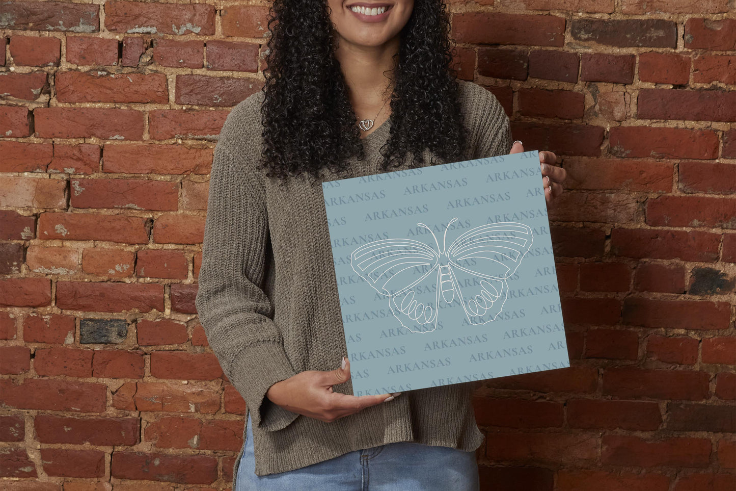 Modern Minimalist Arkansas Diana Fritillary Butterfly | Wood Sign | Eaches | Min 2