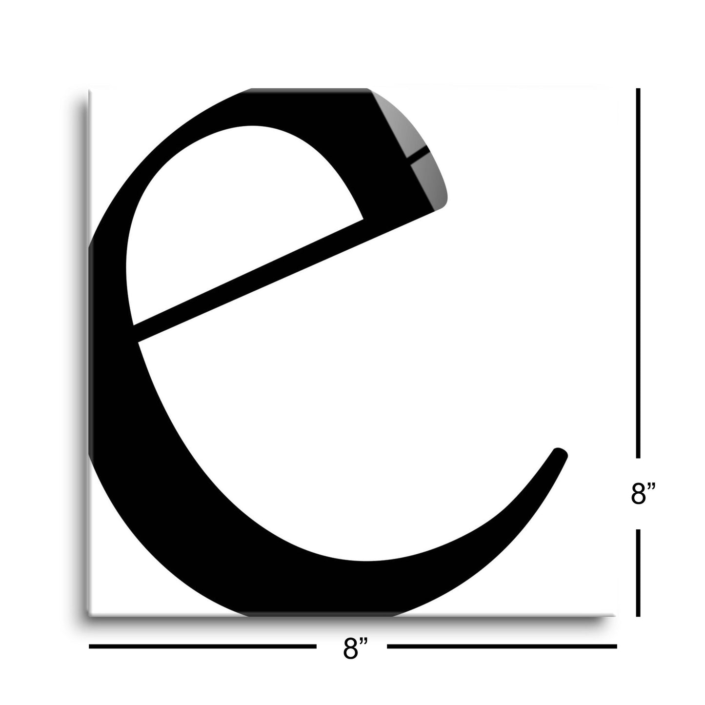 Minimal Monogram E | Hi-Def Glass Art | Eaches | Min 2