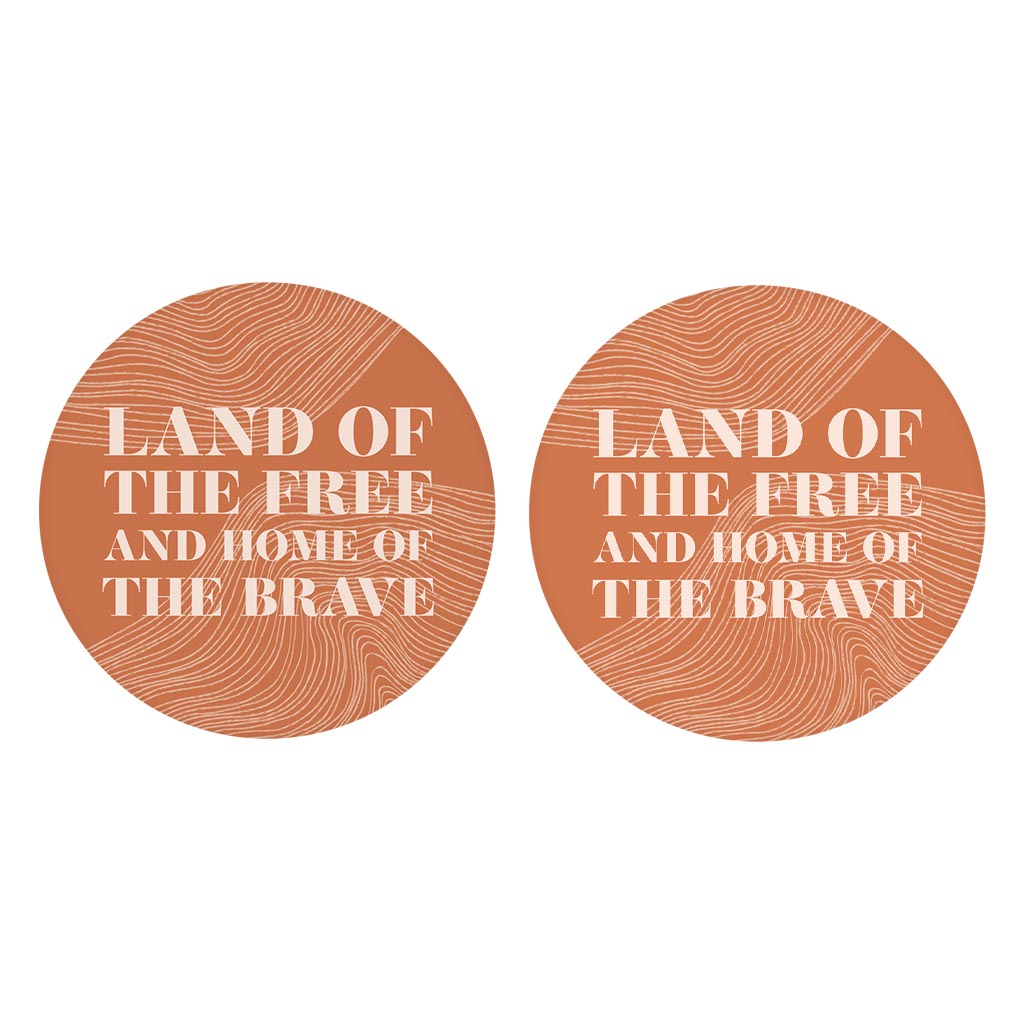 Modern Minimalist New York Free Brave | Absorbent Car Coasters | Set of 2 | Min 4
