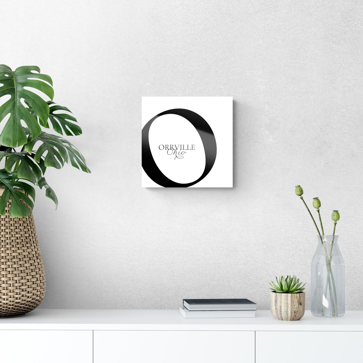 Orrville Oh Minimal Monogram | Hi-Def Glass Art | Eaches | Min 1