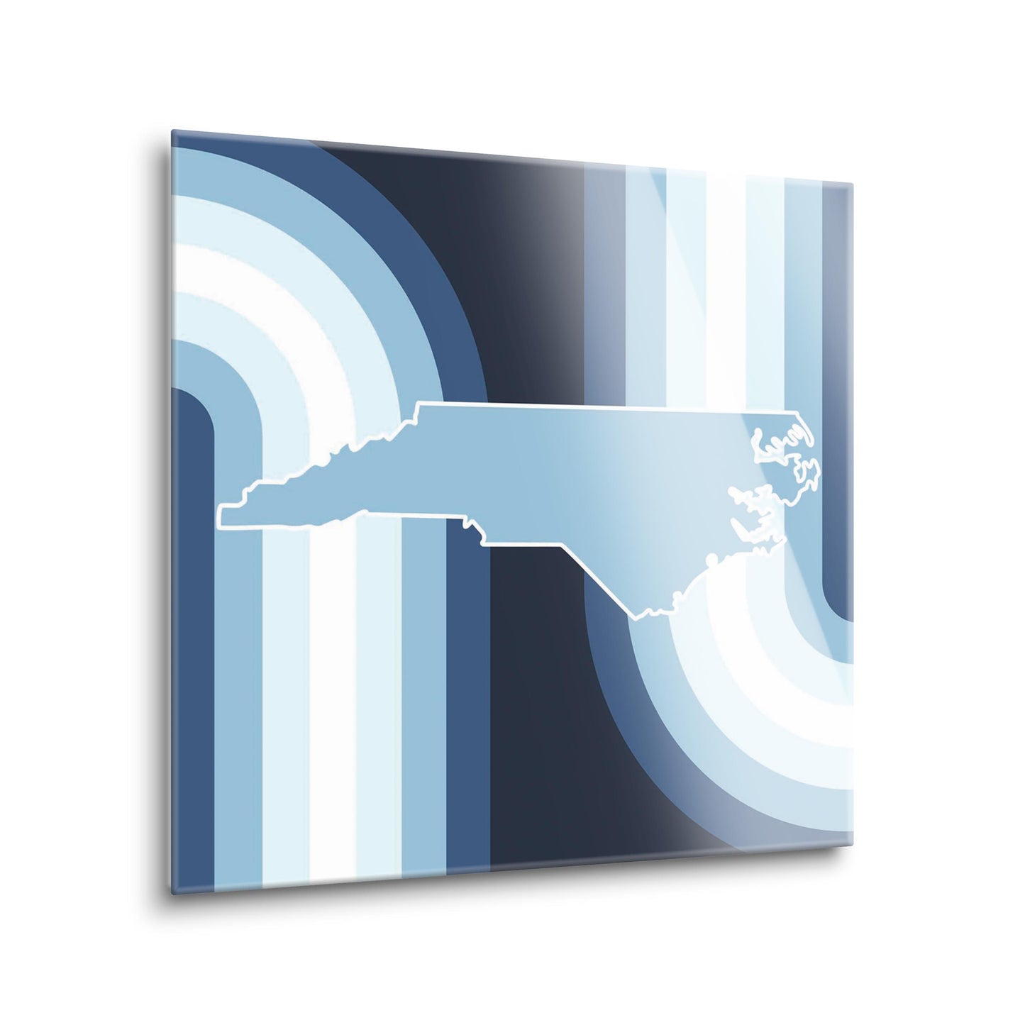 Blue Shades North Carolina State Retro Thick Lines | Hi-Def Glass Art | Eaches | Min 2