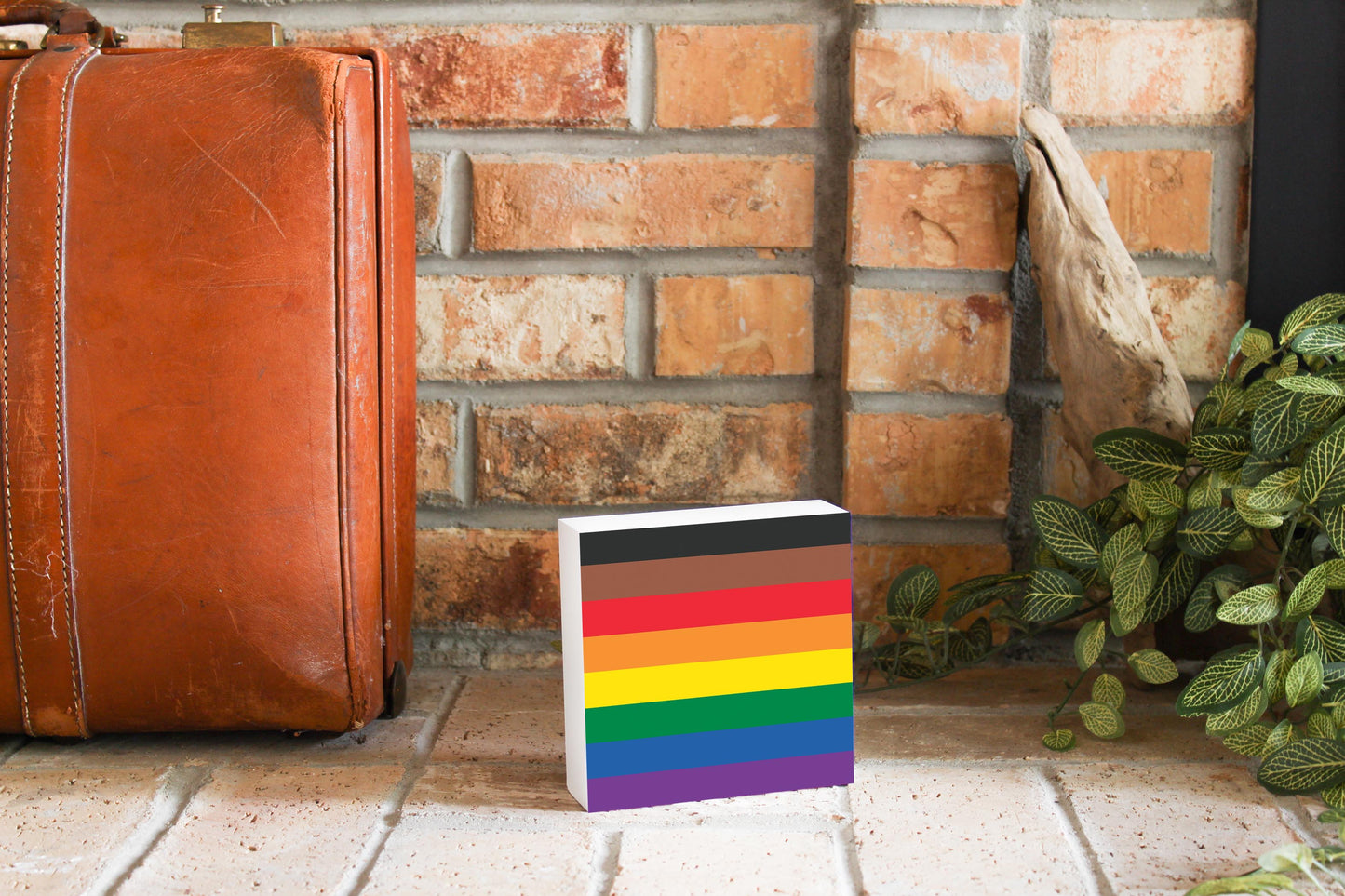 Philly Pride Flag Colors | Wood Block | Eaches | Min 4