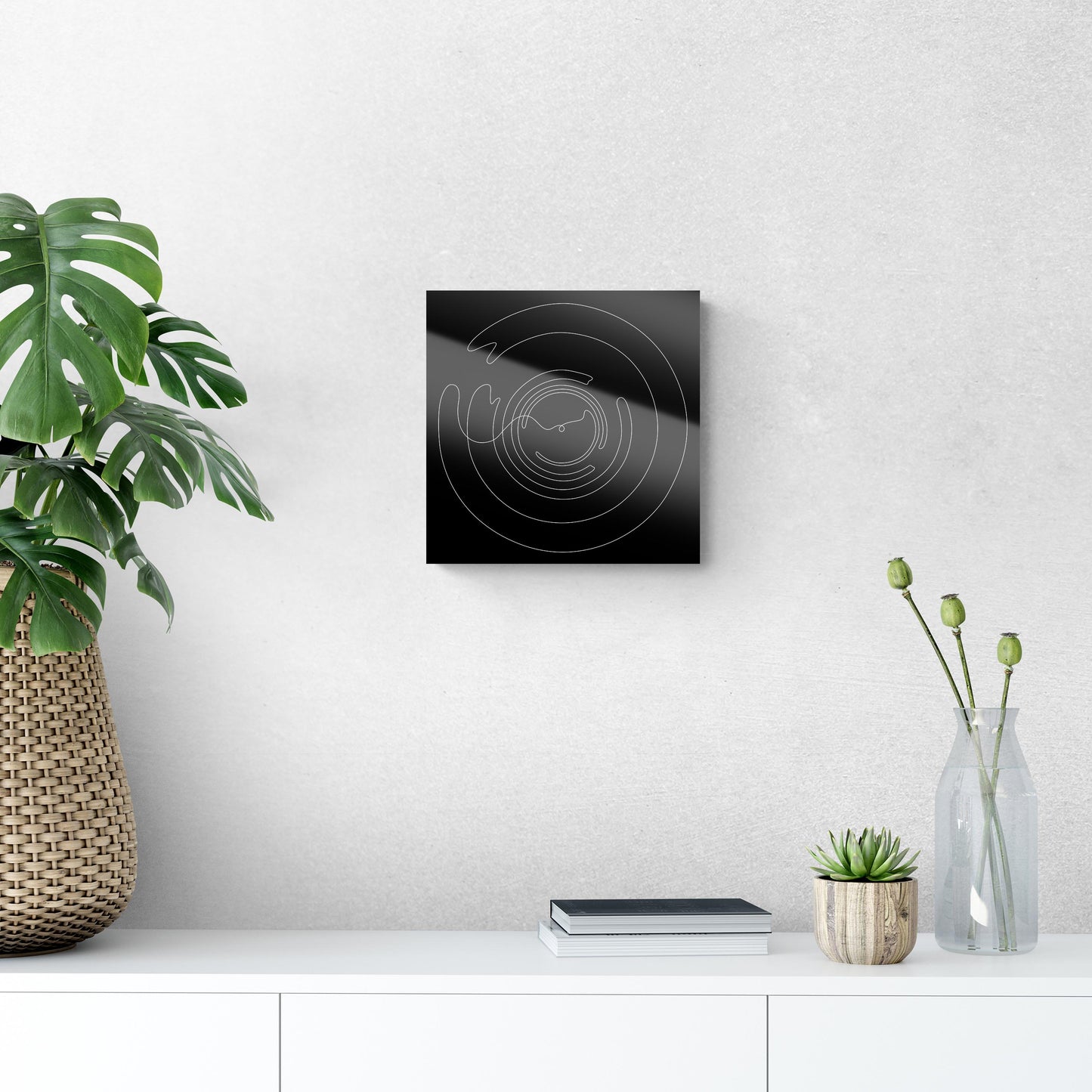 Minimalistic Music Line Drawings | Hi-Def Glass Art | Eaches | Min 1