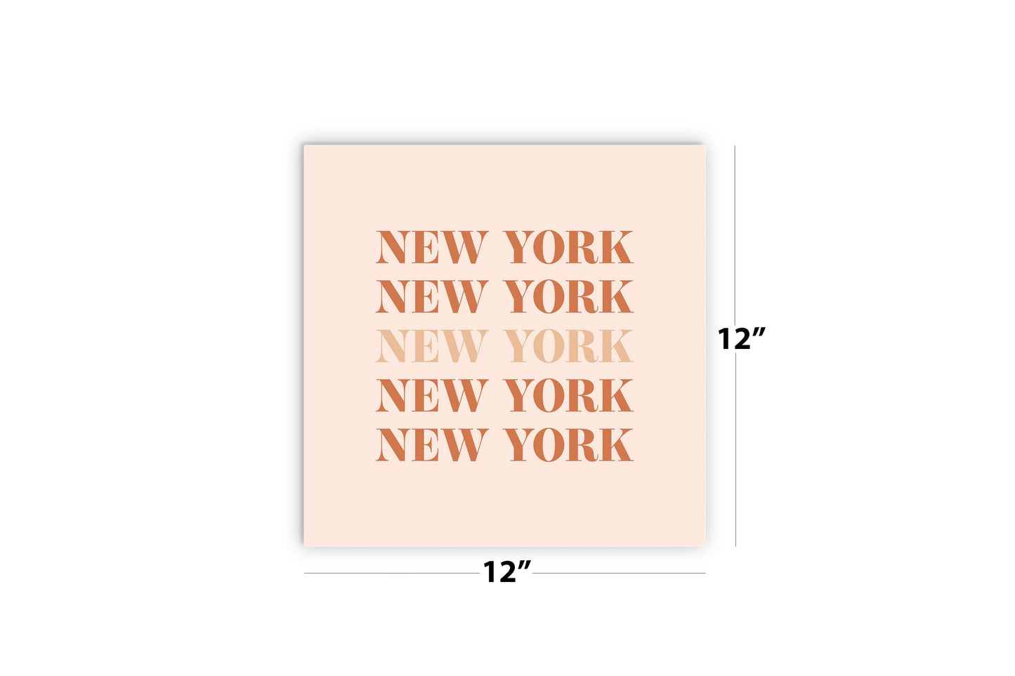 Modern Minimalist New York Repeated Light | Wood Sign | Eaches | Min 2