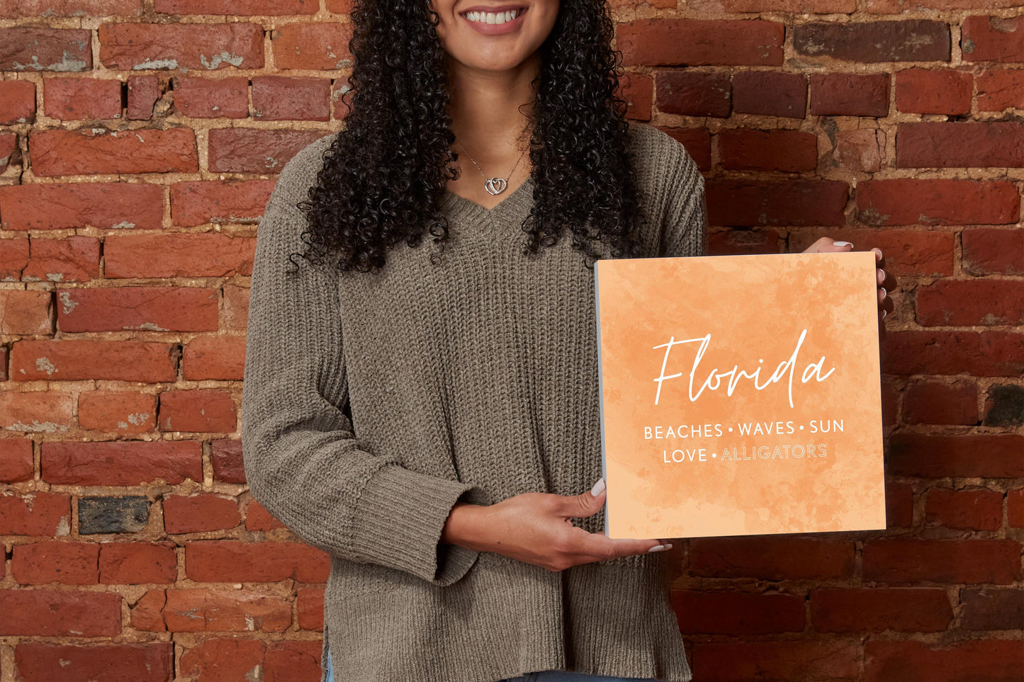 Florida Meaning Orange | Wood Block | Eaches | Min 2