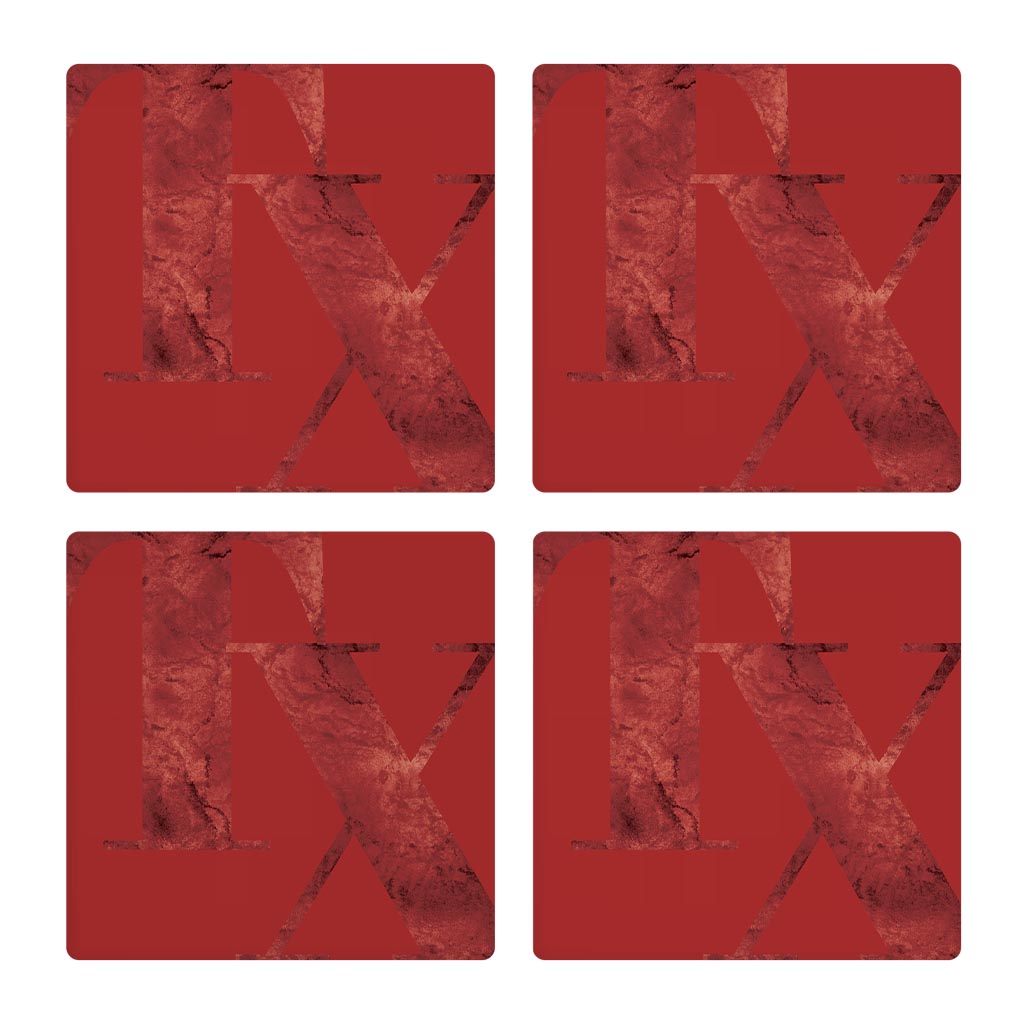 Modern Minimalist Texas Red Tx | Absorbent Coasters | Set of 4 | Min 2