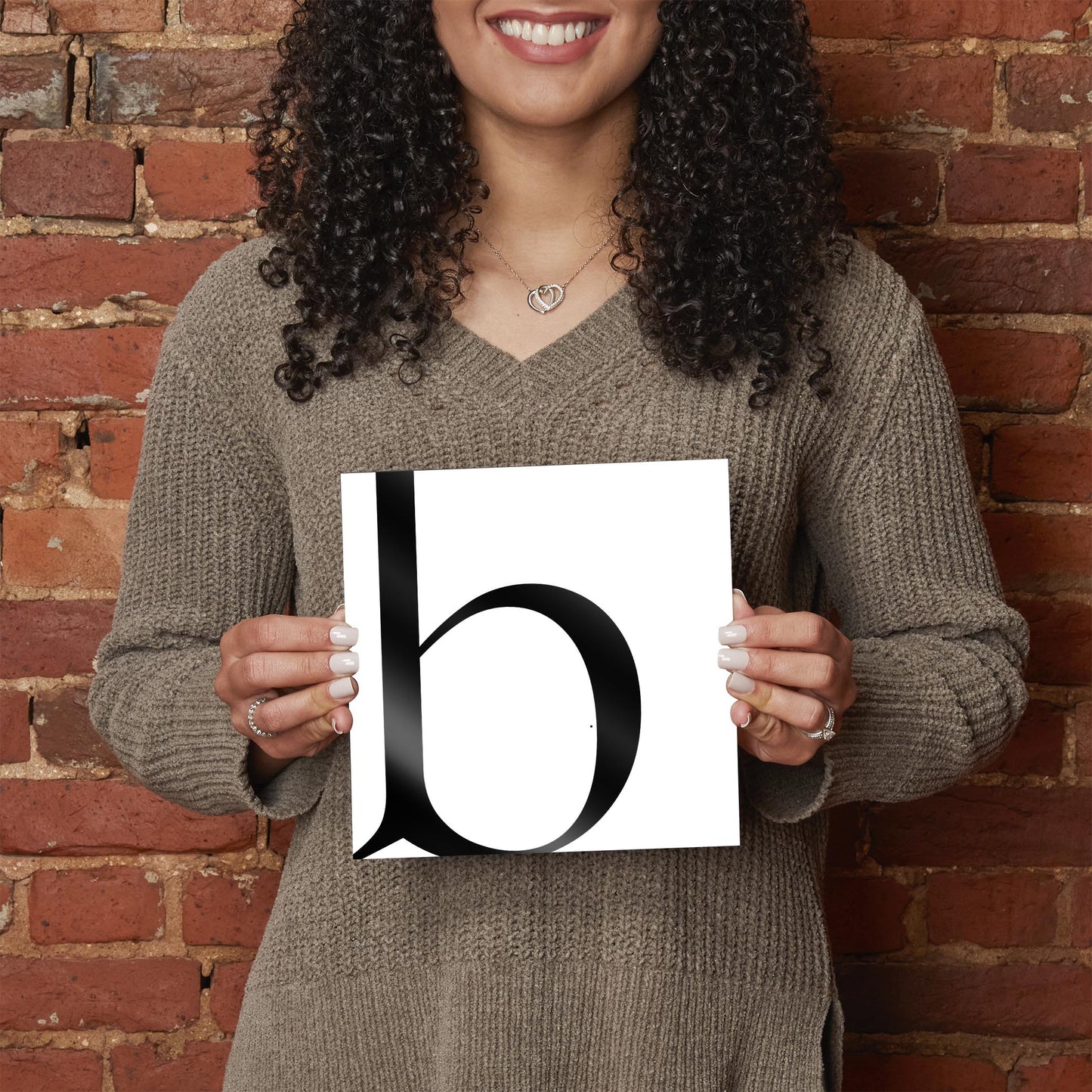 Minimal Monogram B | Hi-Def Glass Art | Eaches | Min 2