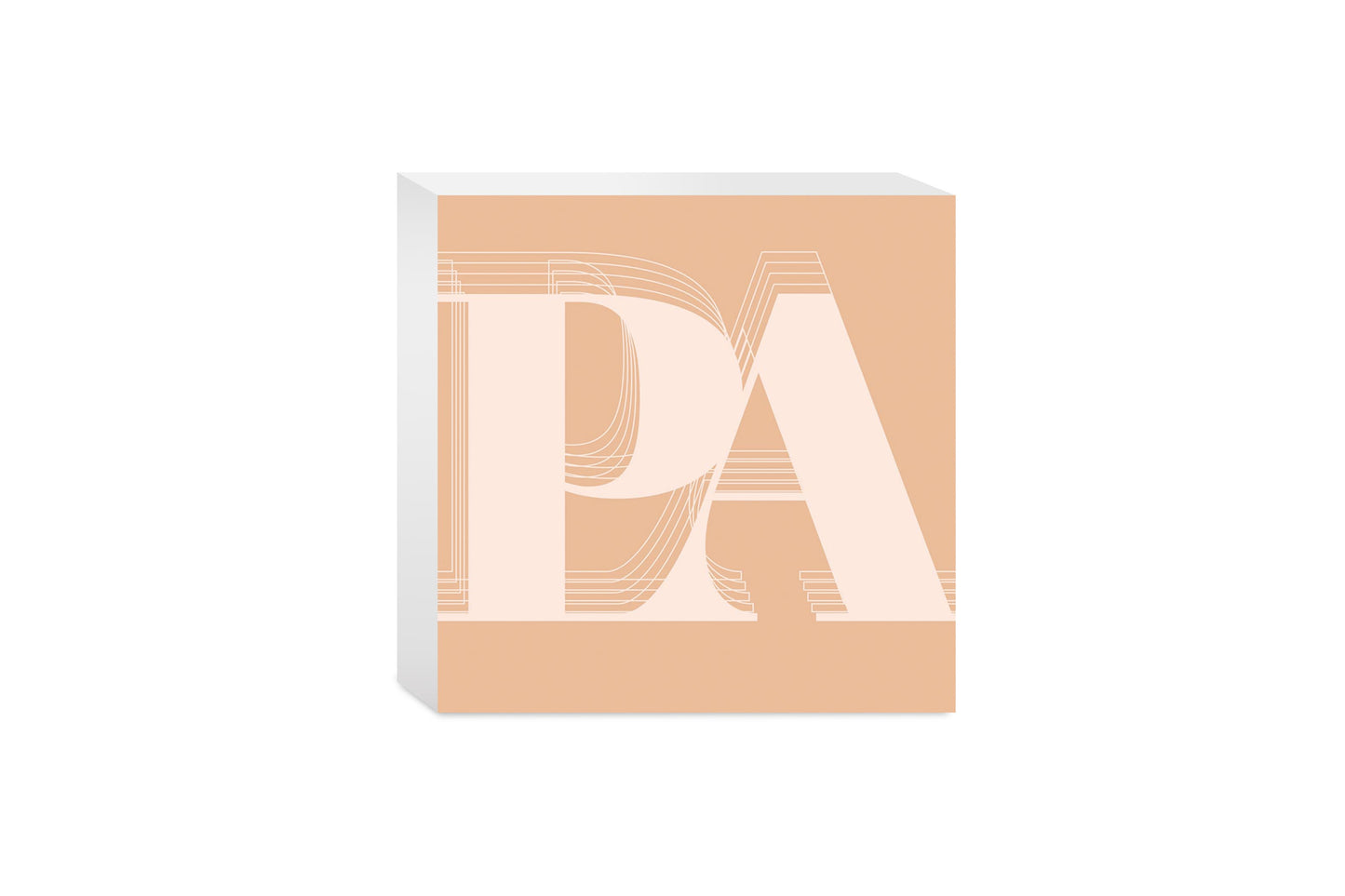 Modern Minimalist Pennsylvania Pa Initials Light | Wood Block | Eaches | Min 4