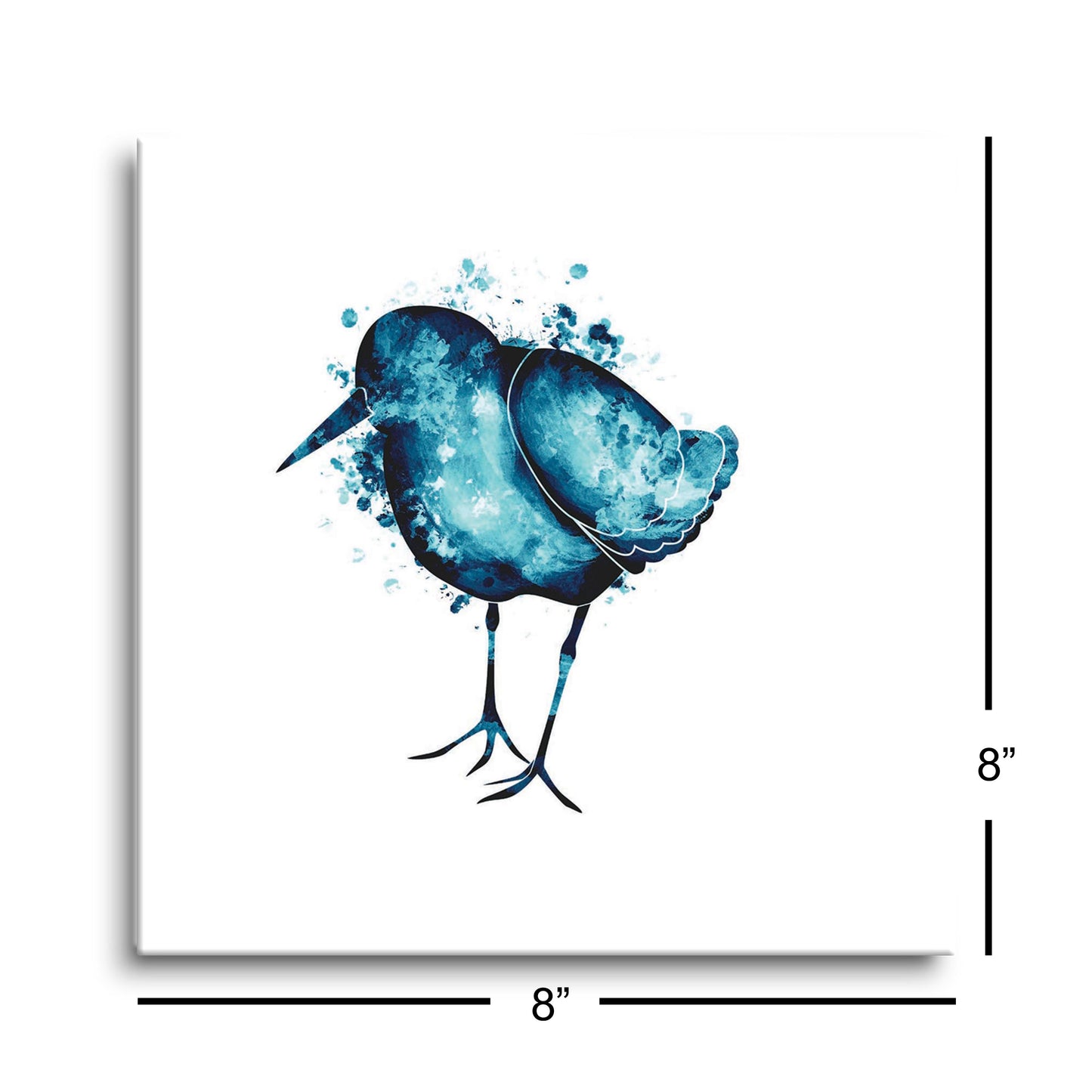 New England Water Color Sand Piper | Hi-Def Glass Art | Eaches | Min 2