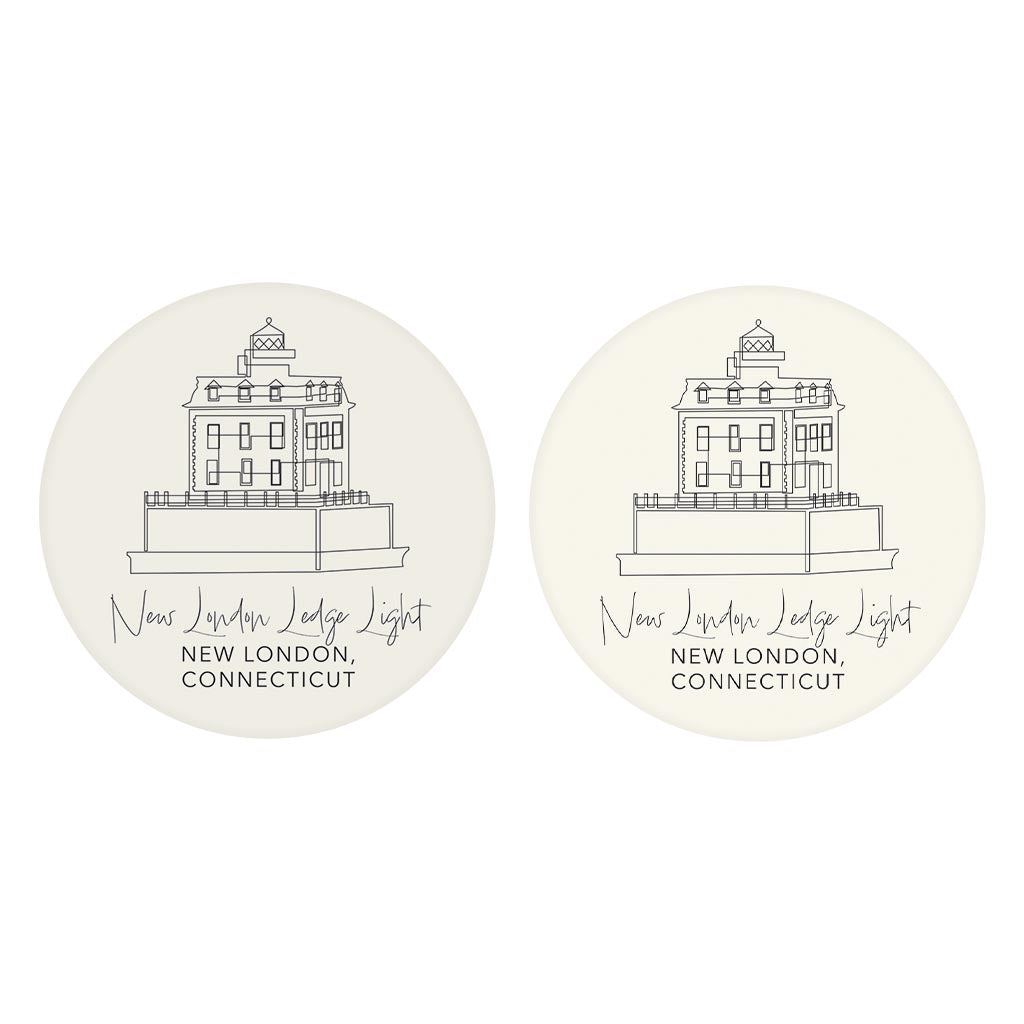 New London Lodge Light| Absorbent Car Coasters | Set of 2 | Min 4