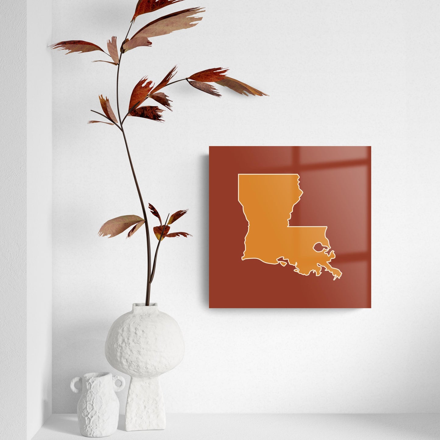 Louisiana Colorful State Shape | Hi-Def Glass Art | Eaches | Min 2