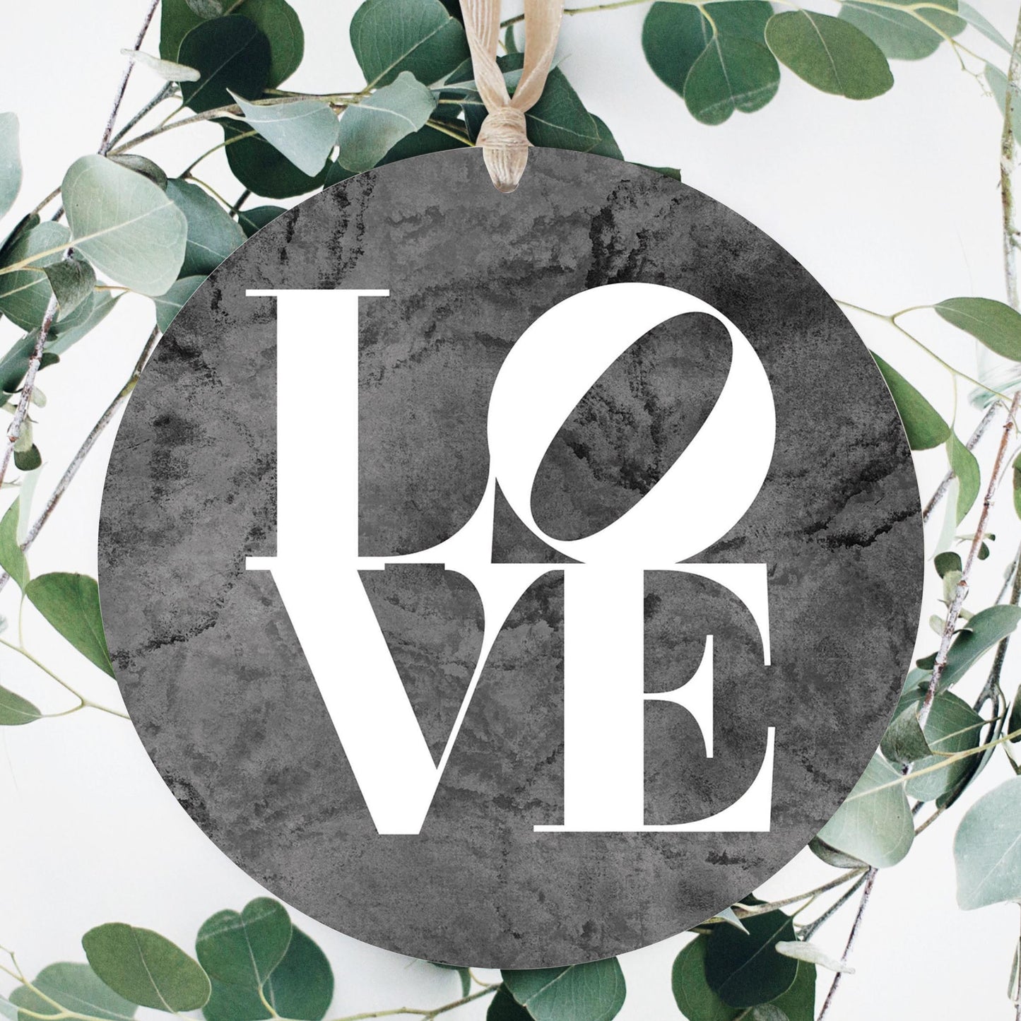Minimalistic B&W Pennsylvania Love Dark | Wood Ornament | Eaches | Min 1