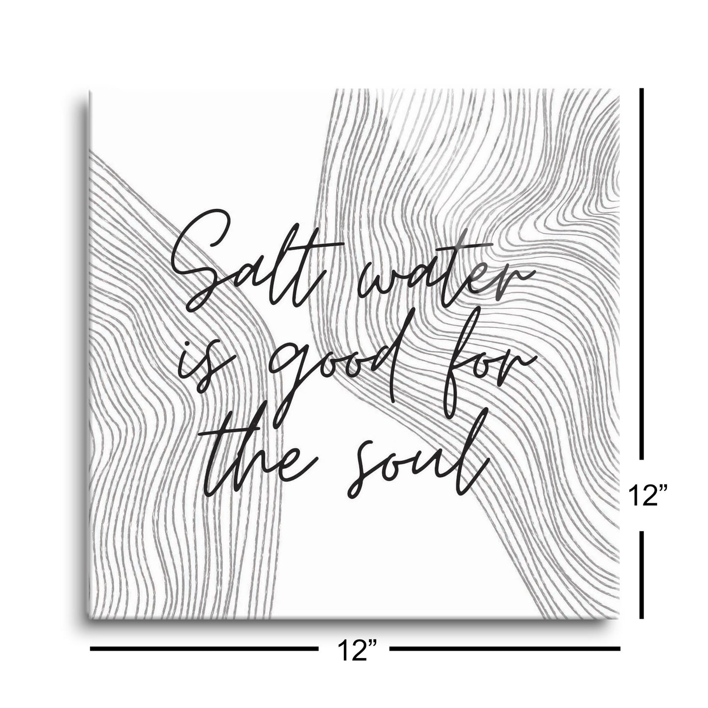 Minimalistic B&W Cape Cod Salt Water | Hi-Def Glass Art | Eaches | Min 1