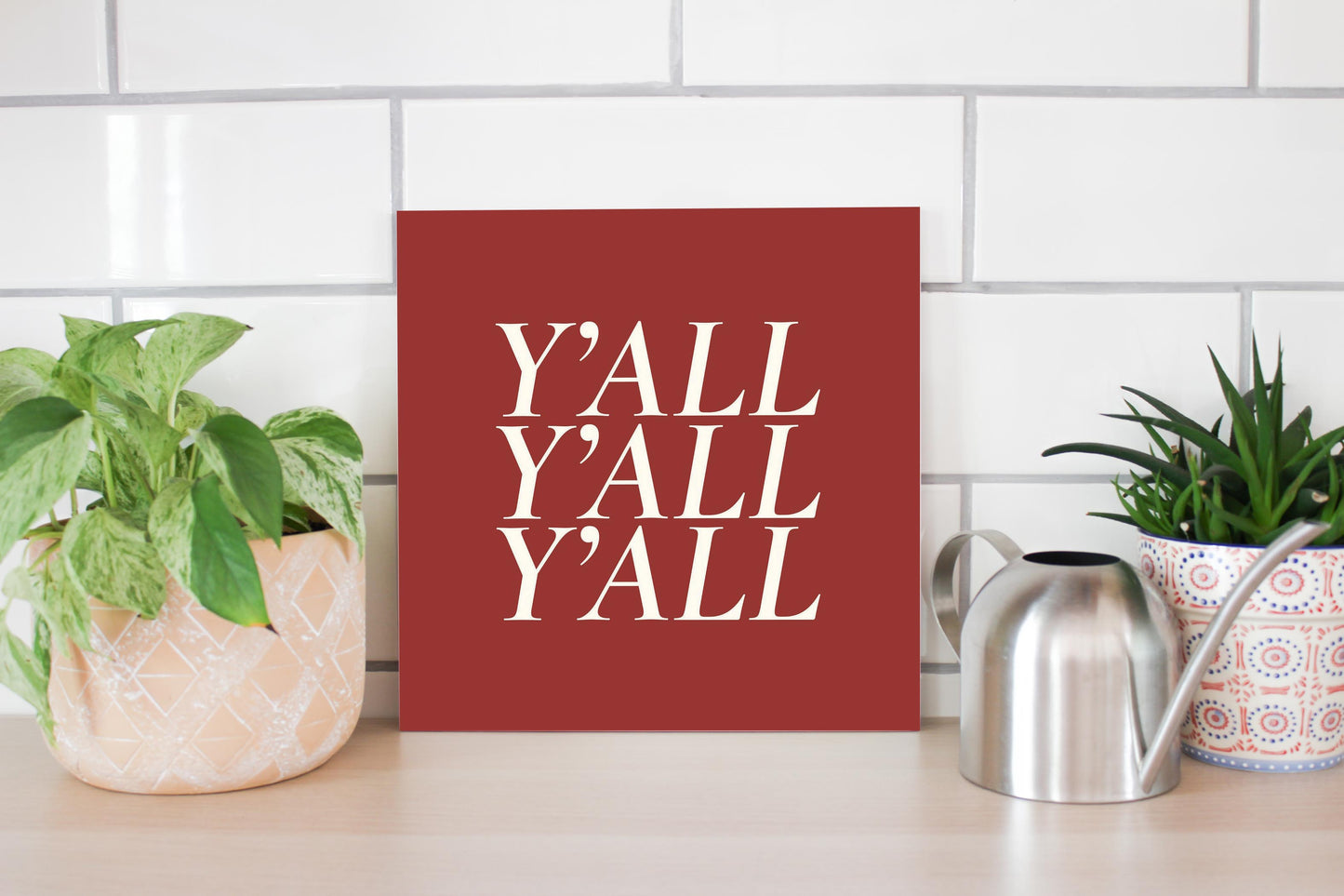Modern Minimalist Oklahoma Yall | Wood Sign | Eaches | Min 2
