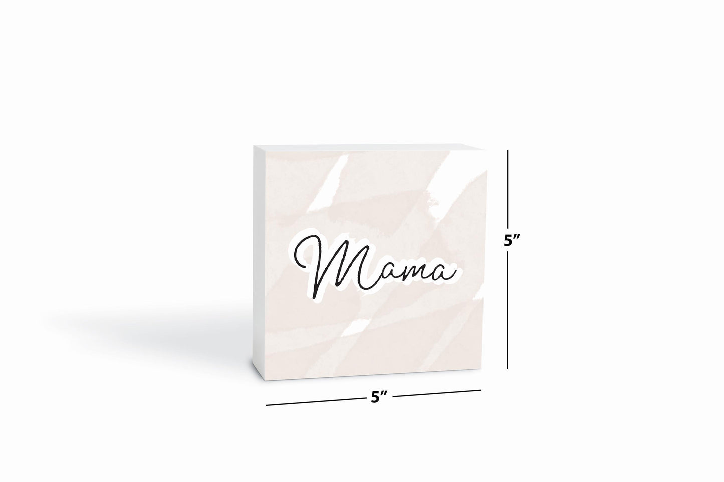 Modern Minimalist Mothers Day Mama | Wood Block | Eaches | Min 4