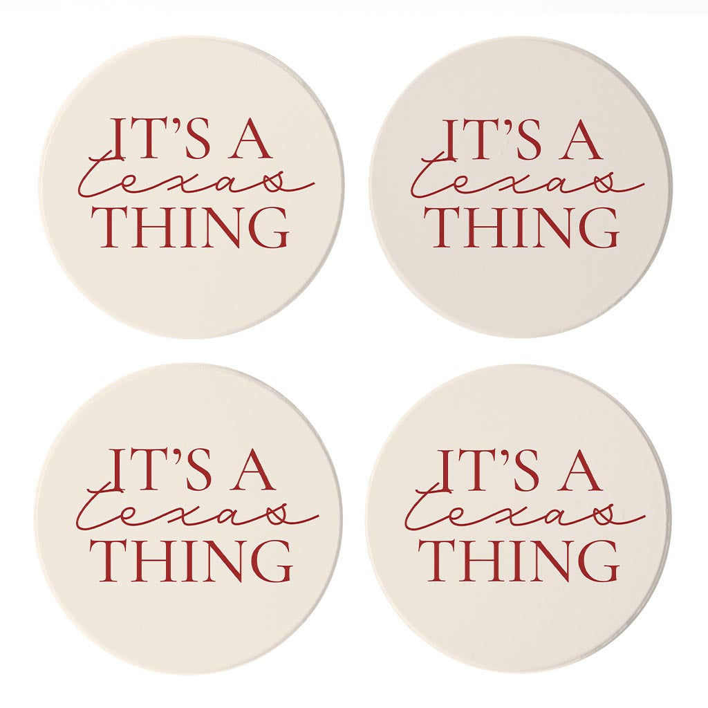 Modern Minimalist Texas It S A Texas Thing | Absorbent Coasters | Set of 4 | Min 2
