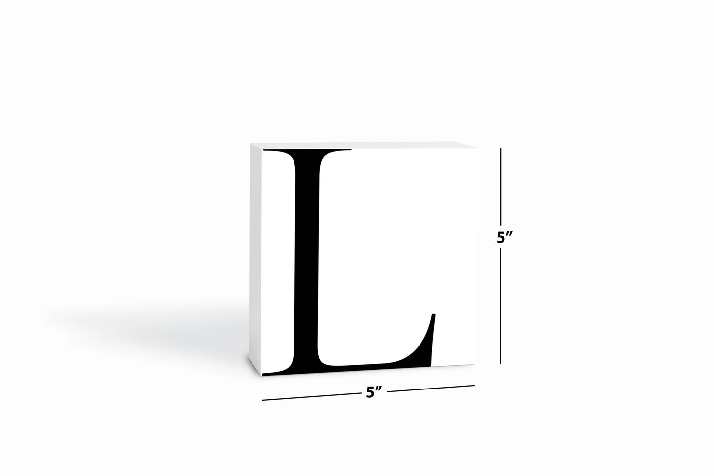 Minimal Monogram L| Wood Block | Eaches | Min 4