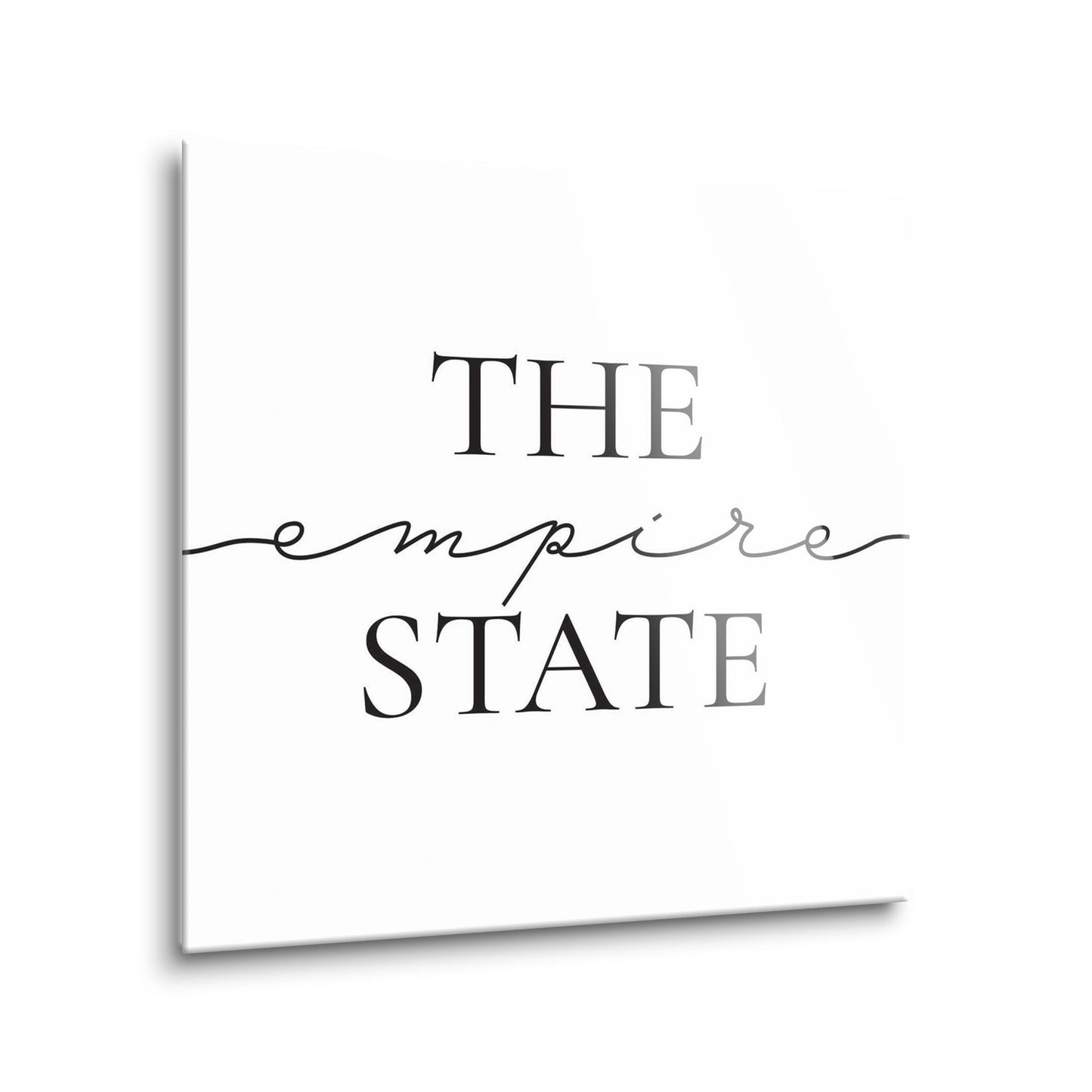 Minimalistic B&W New York Quip The Empire State | Hi-Def Glass Art | Eaches | Min 2