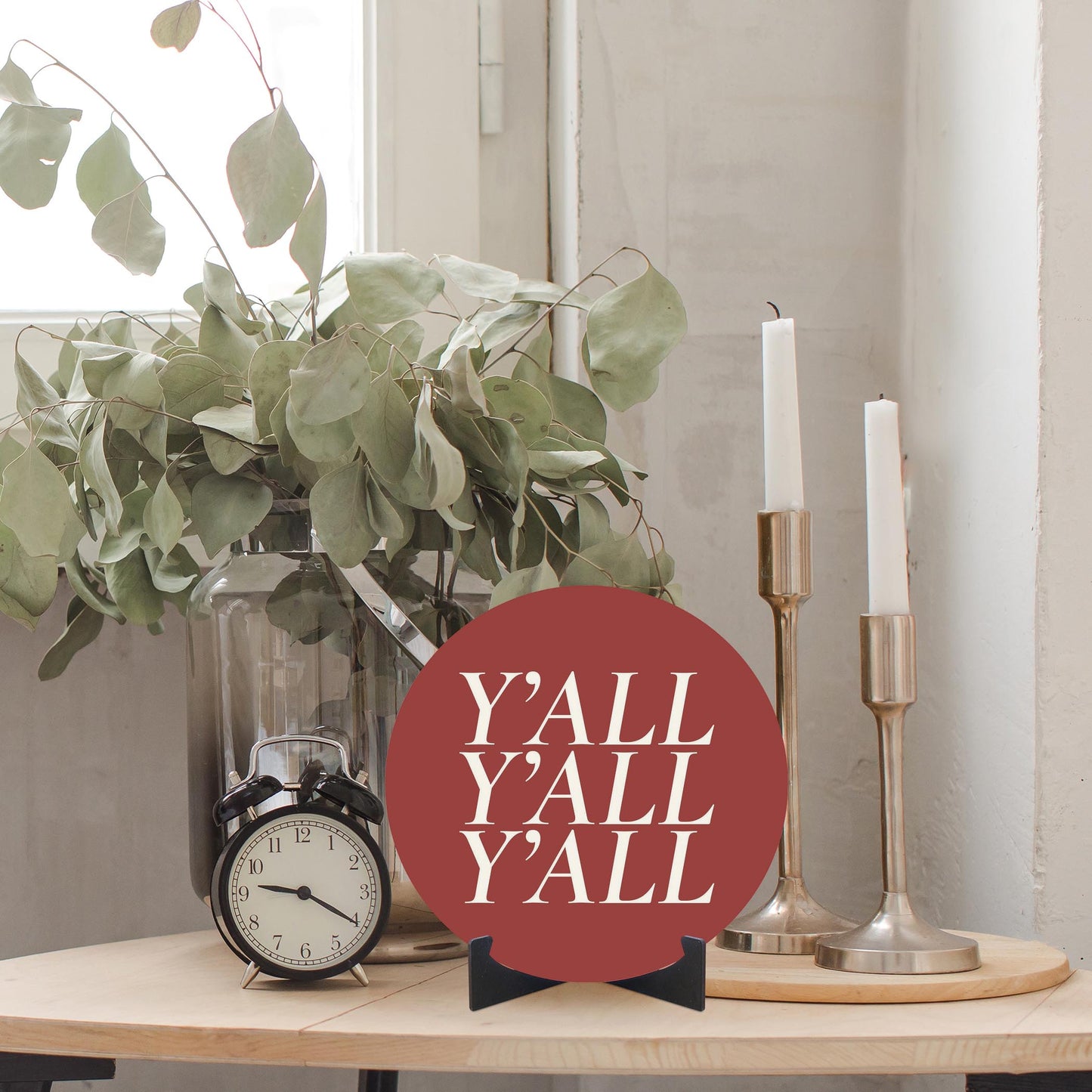 Modern Minimalist Oklahoma Yall | Wood Sign | Eaches | Min 1